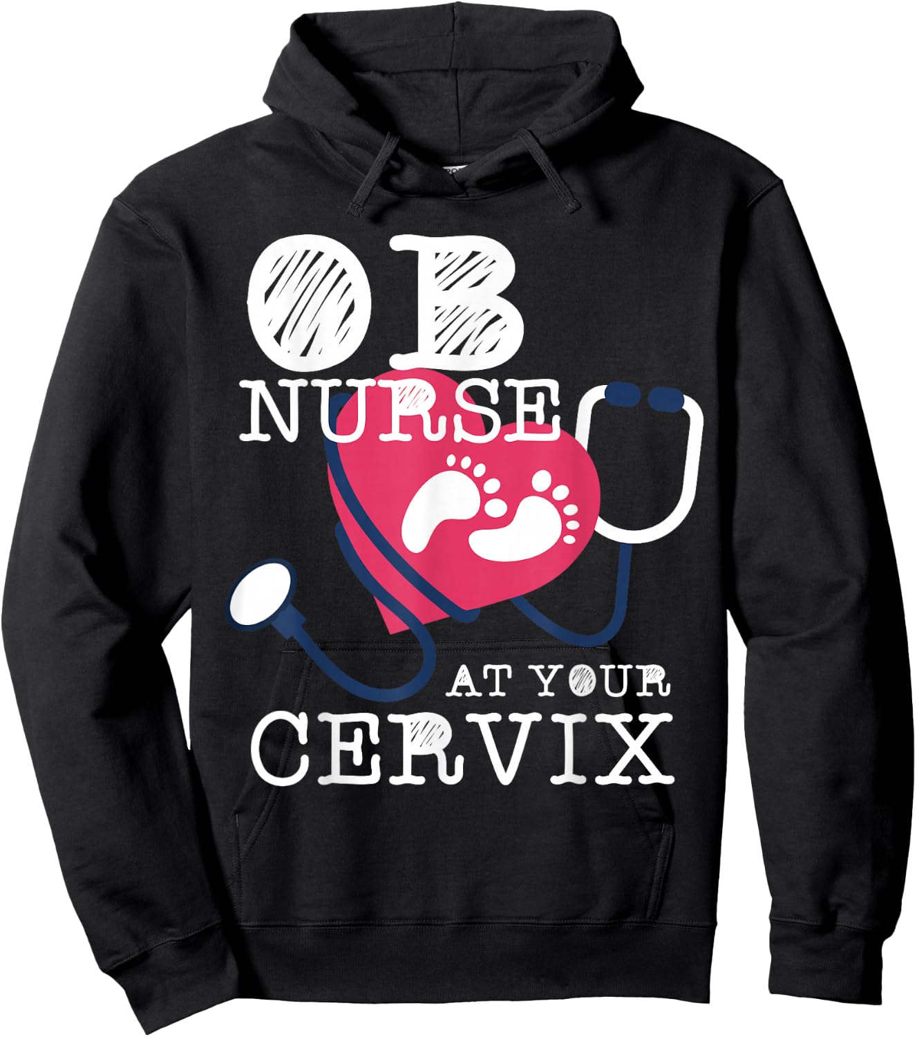OB Nurse RN Funny Labor Delivery L&D Obstetric Perinatal Hoodie - Hoodie | Black