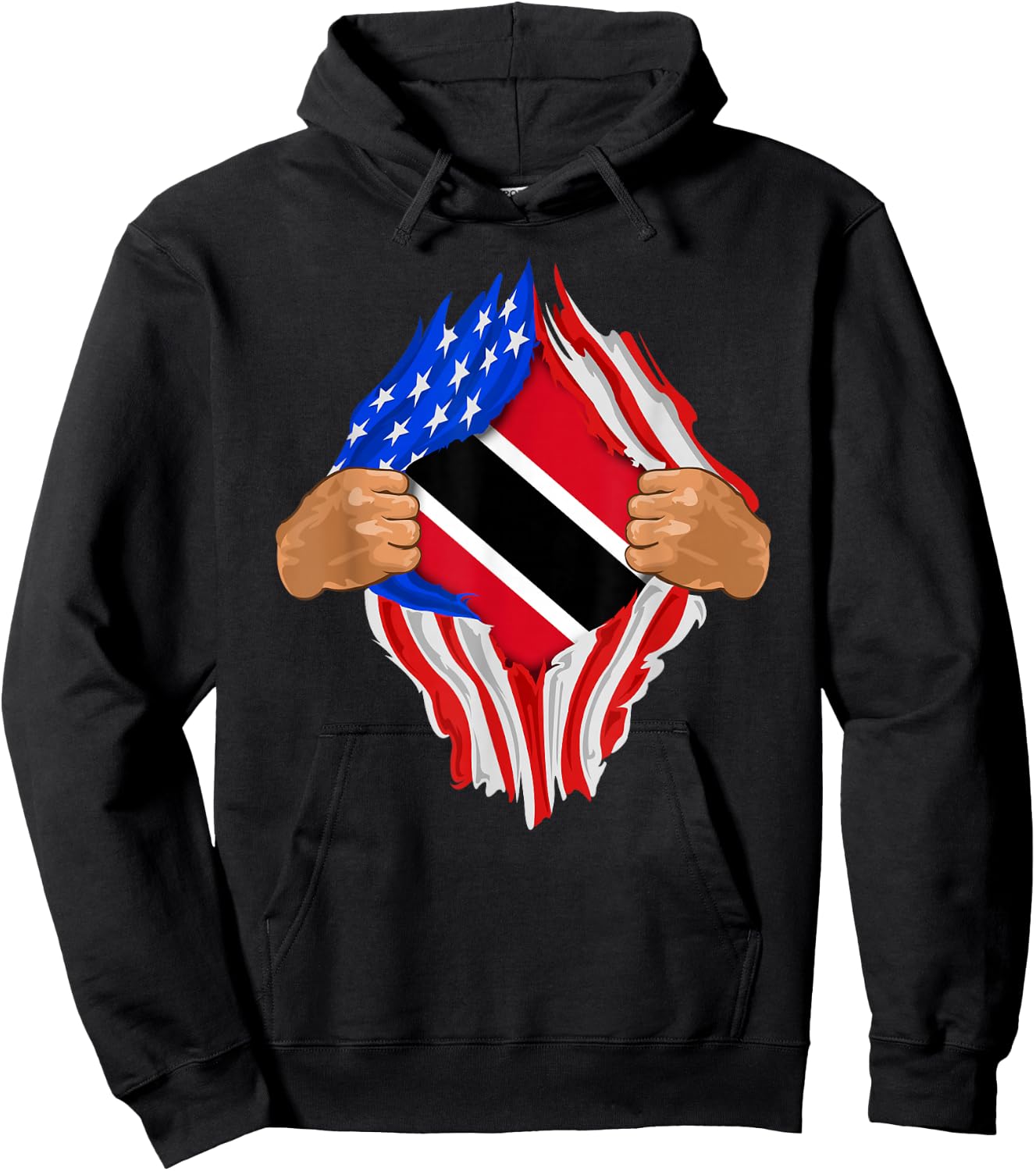 Trinidad and Tobago Blood Inside Me | Flag Gift Hoodie - Hoodie | Black