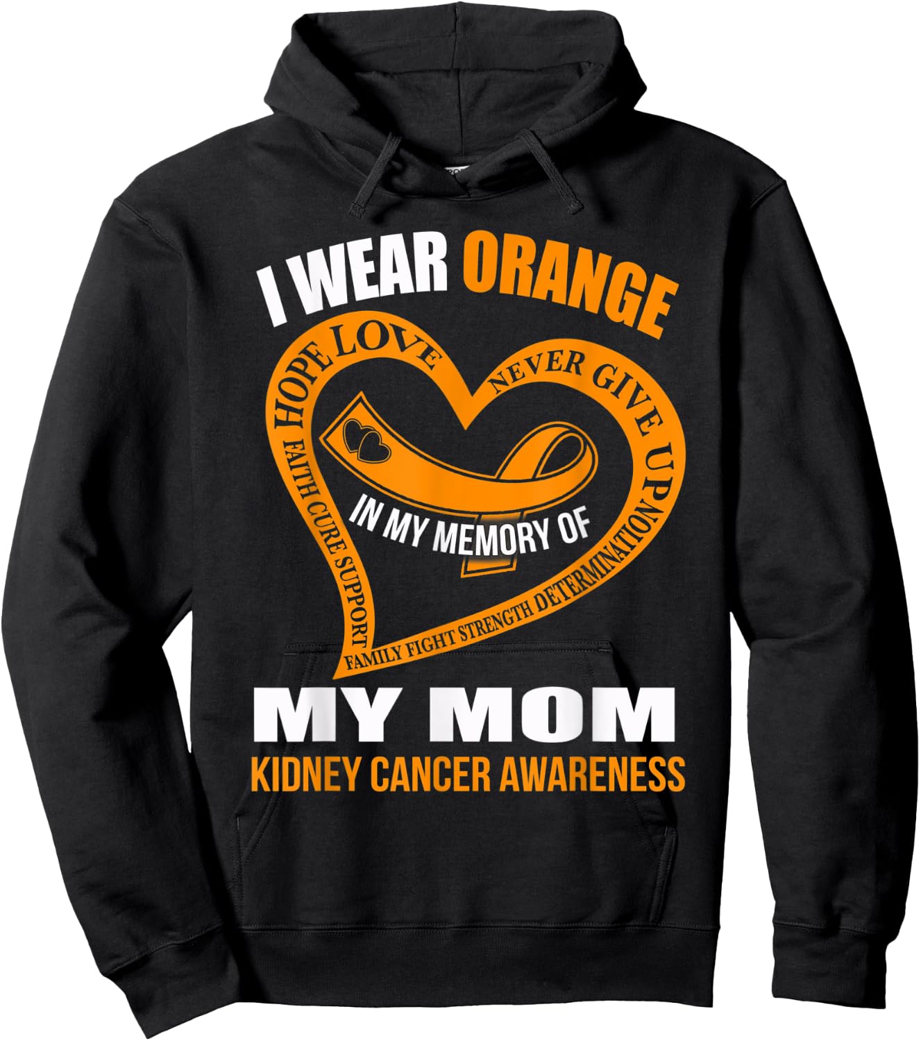 In my memory of my mom KIDNEY CANCER AWARENESS Hoodie - Hoodie | Black