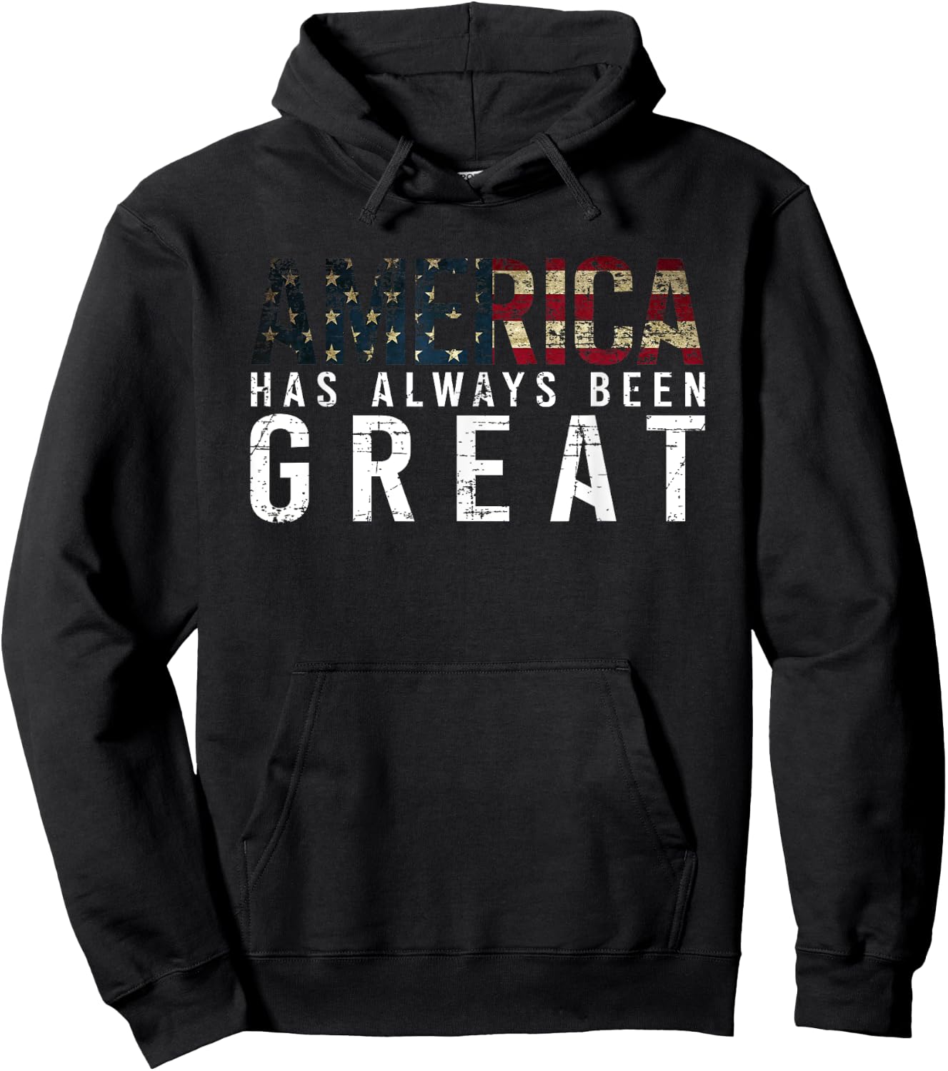 America Has Always Been Great vote USA Flag Gift Kids Men Hoodie - Hoodie | Black