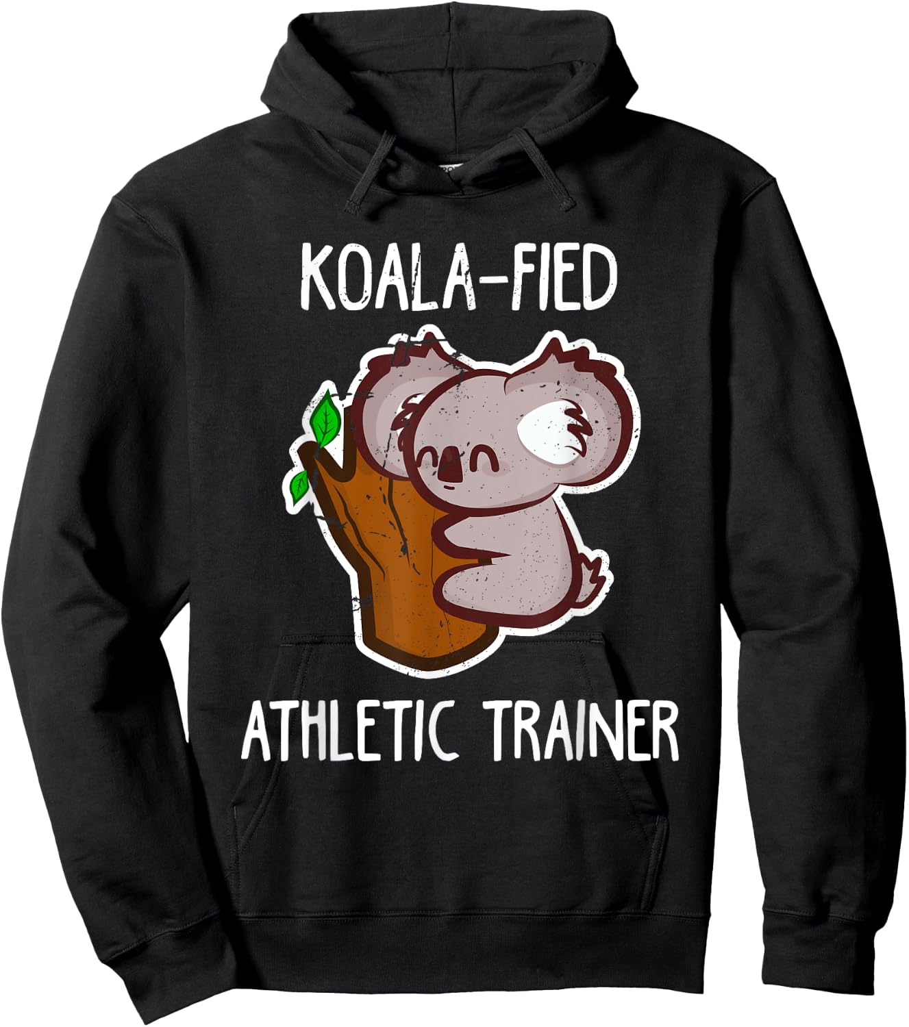 Funny Koala-fied AT Certified Athletic Trainer T Shirt Gift Hoodie - Hoodie | Black