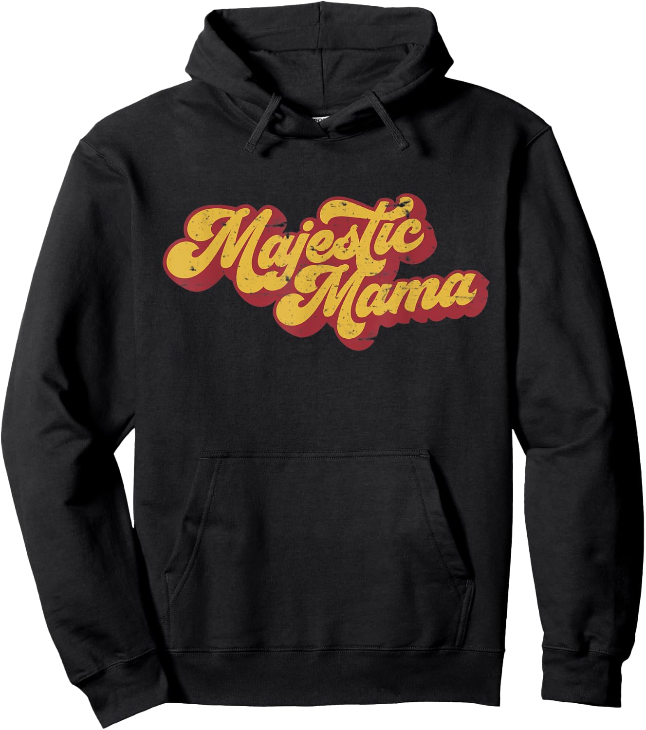 Majestic Mama Vintage 70s Gift Hoodie - Hoodie | Black