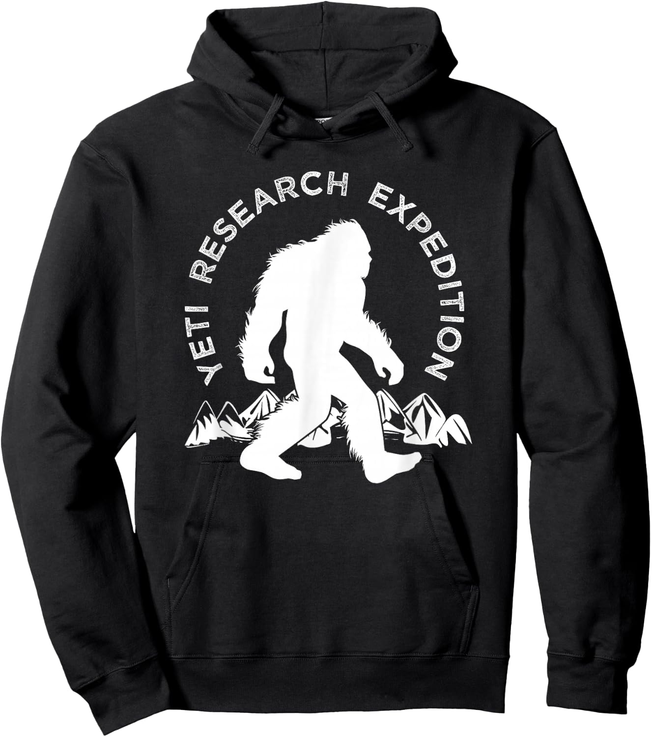 Yeti Research Expedition , Mountain Snowman Hoodie - Hoodie | Black