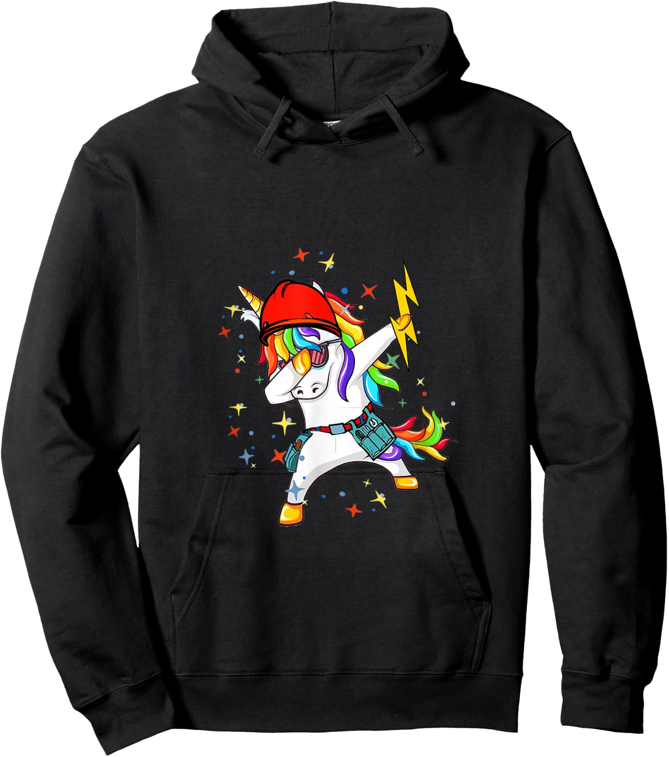 Electrician Unicorn Hoodie - Hoodie | Black