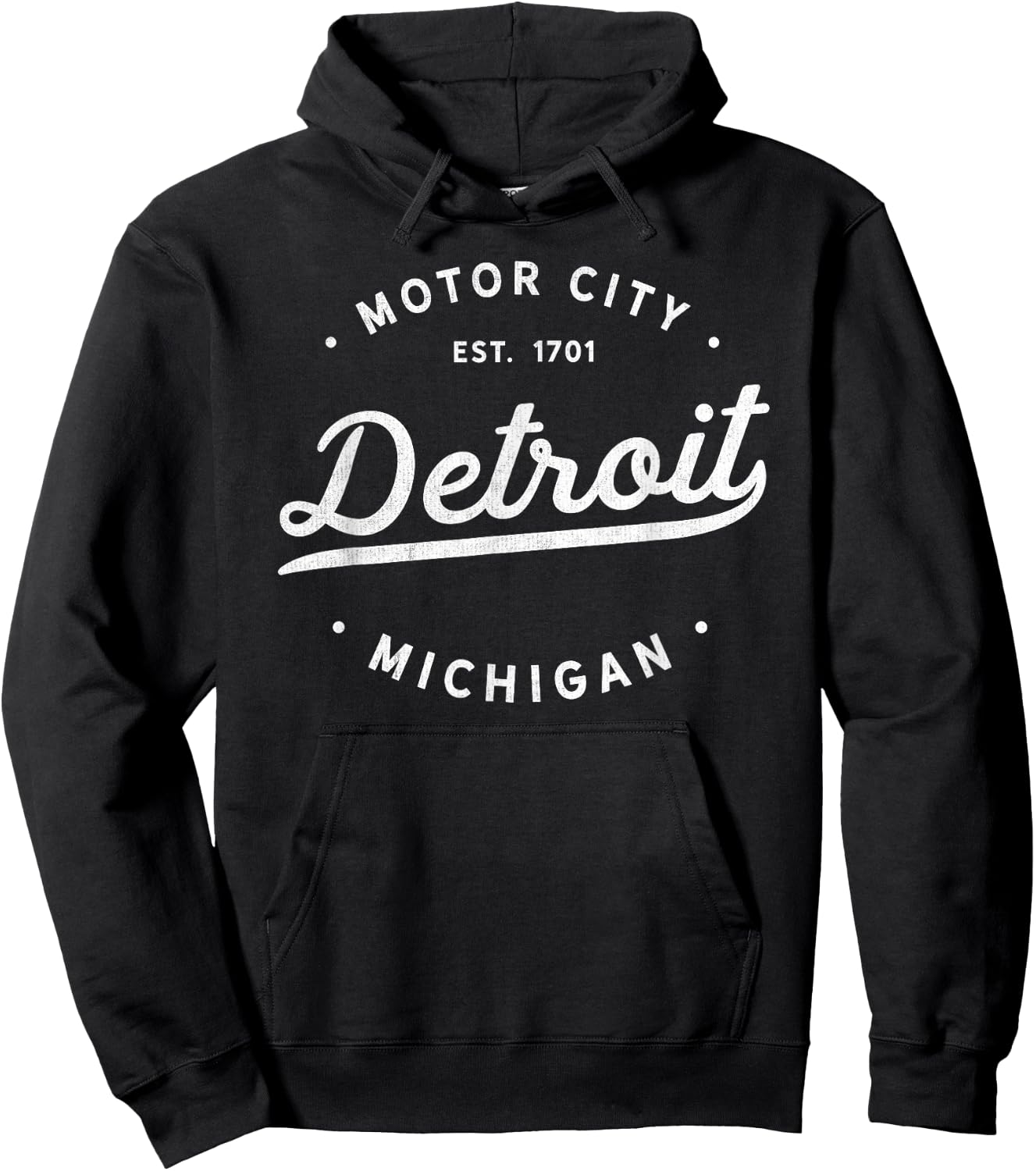 Classic Retro Vintage Detroit Michigan Motor City Hoodie - Hoodie | Black