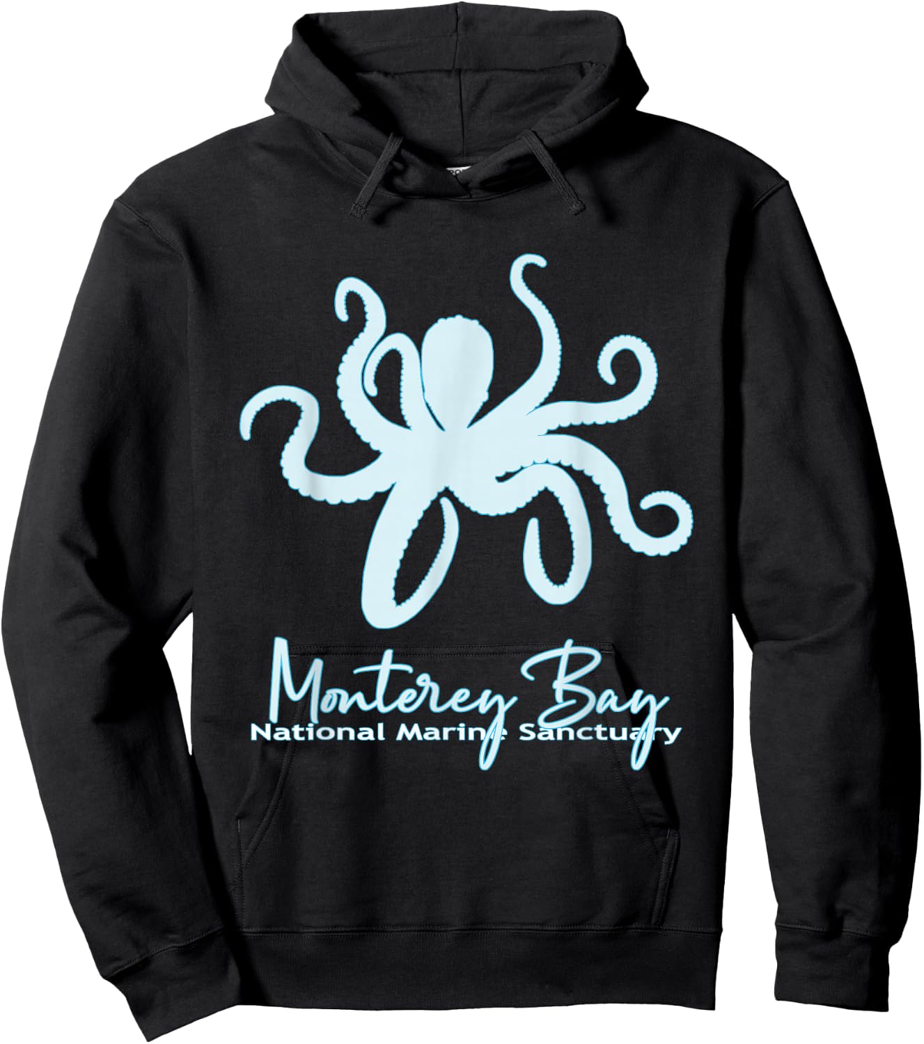 Monterey-Bay California National Marine Sanctuary Souvenir Hoodie - Hoodie | Black