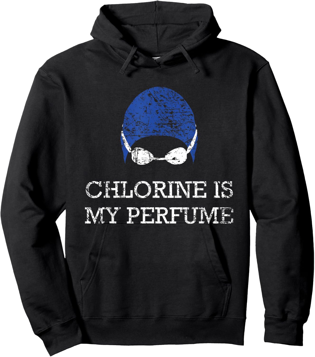 Chlorine is My Perfume Shirt Funny Swim Swimming Gift Hoodie - Hoodie | Black