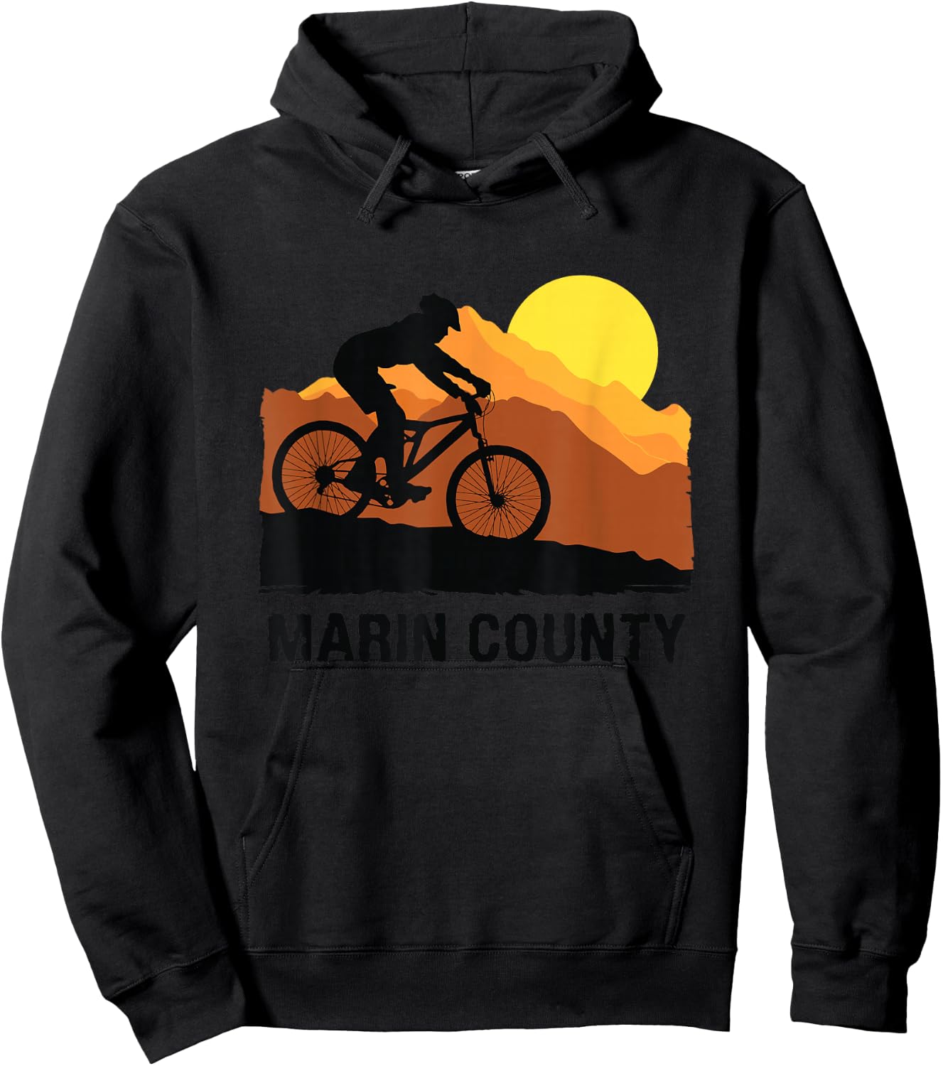 Marin County T Shirt | Mountain Biking T Shirt | Mount Tam Hoodie - Hoodie | Black