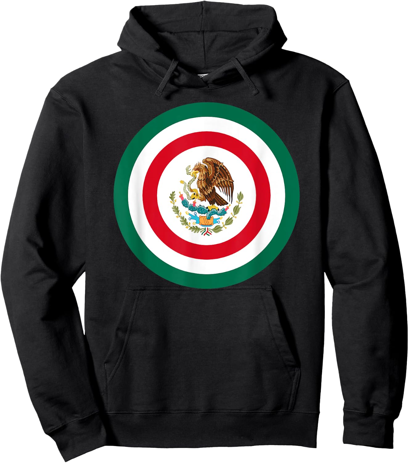 Captain Mexico Shirt Mexican Flag Superhero Shield Hoodie - Hoodie | Black
