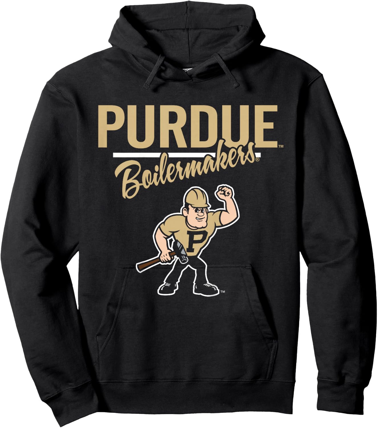 Kids Purdue Boilermakers Kid's Mascot Black Officially Licensed Hoodie - Hoodie | Black
