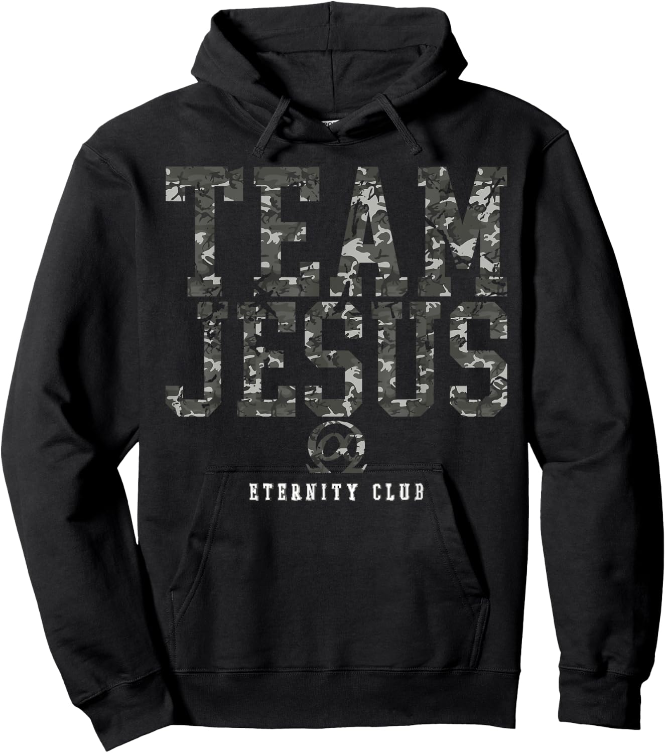 Team Jesus Christ EternityClub CAMO Christian Christmas Gift Hoodie - Hoodie | Black