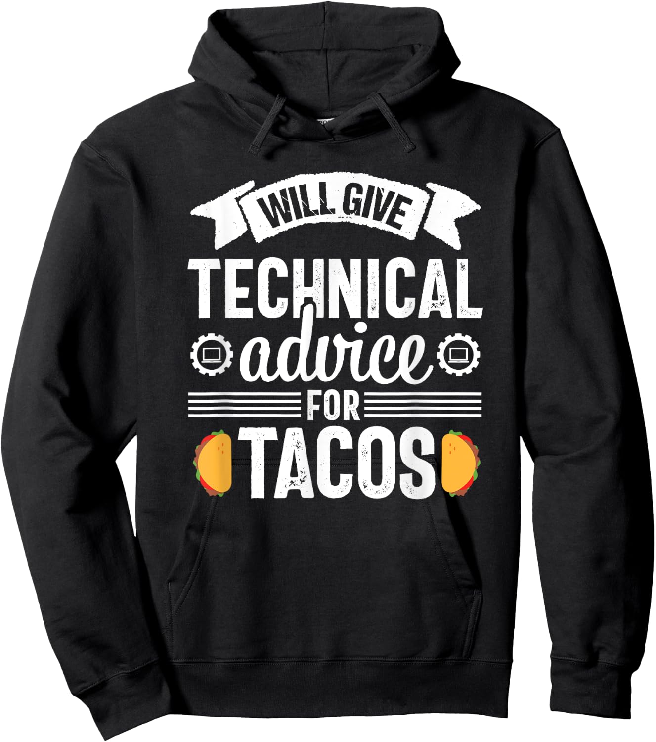 Computer Tech Advice Tacos Funny Programmer Hoodie - Hoodie | Black