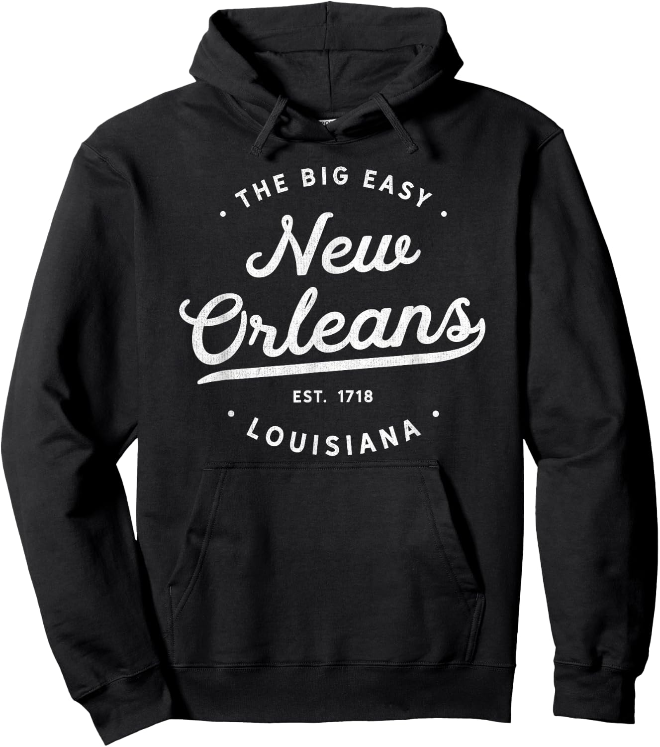 Classic Retro Vintage New Orleans Louisiana Big Easy NOLA Hoodie - Hoodie | Black