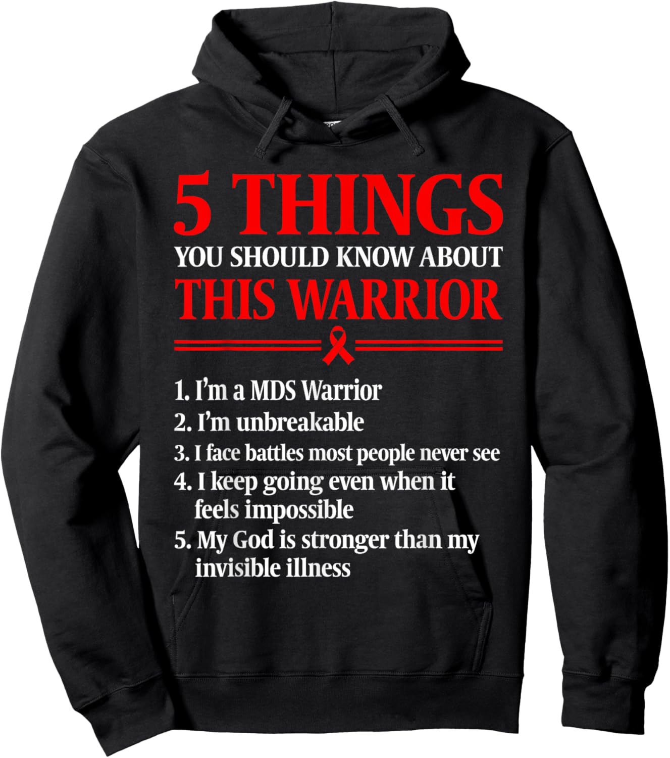 MDS Myelodysplastic Syndrome Warrior Hoodie - Hoodie | Black