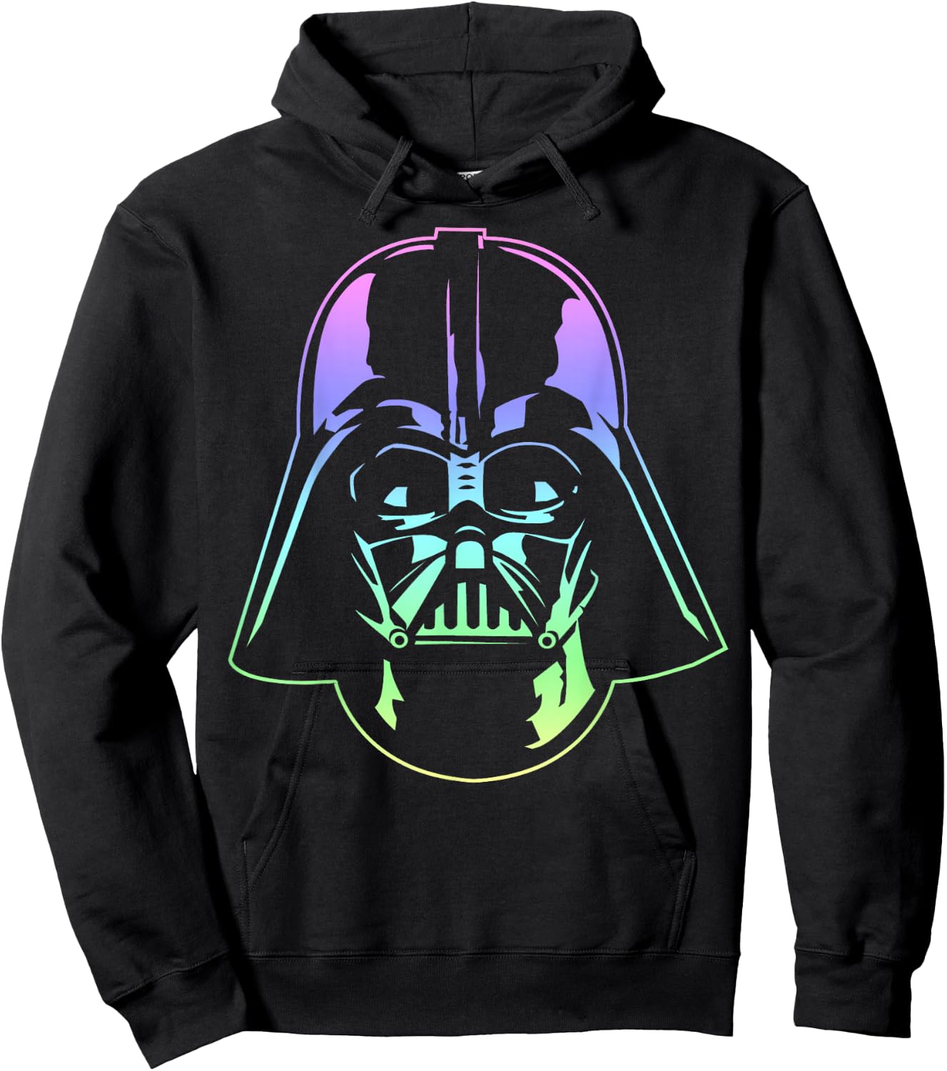 Star Wars Darth Vader Head Neon Gradient Graphic Hoodie - Hoodie | Black