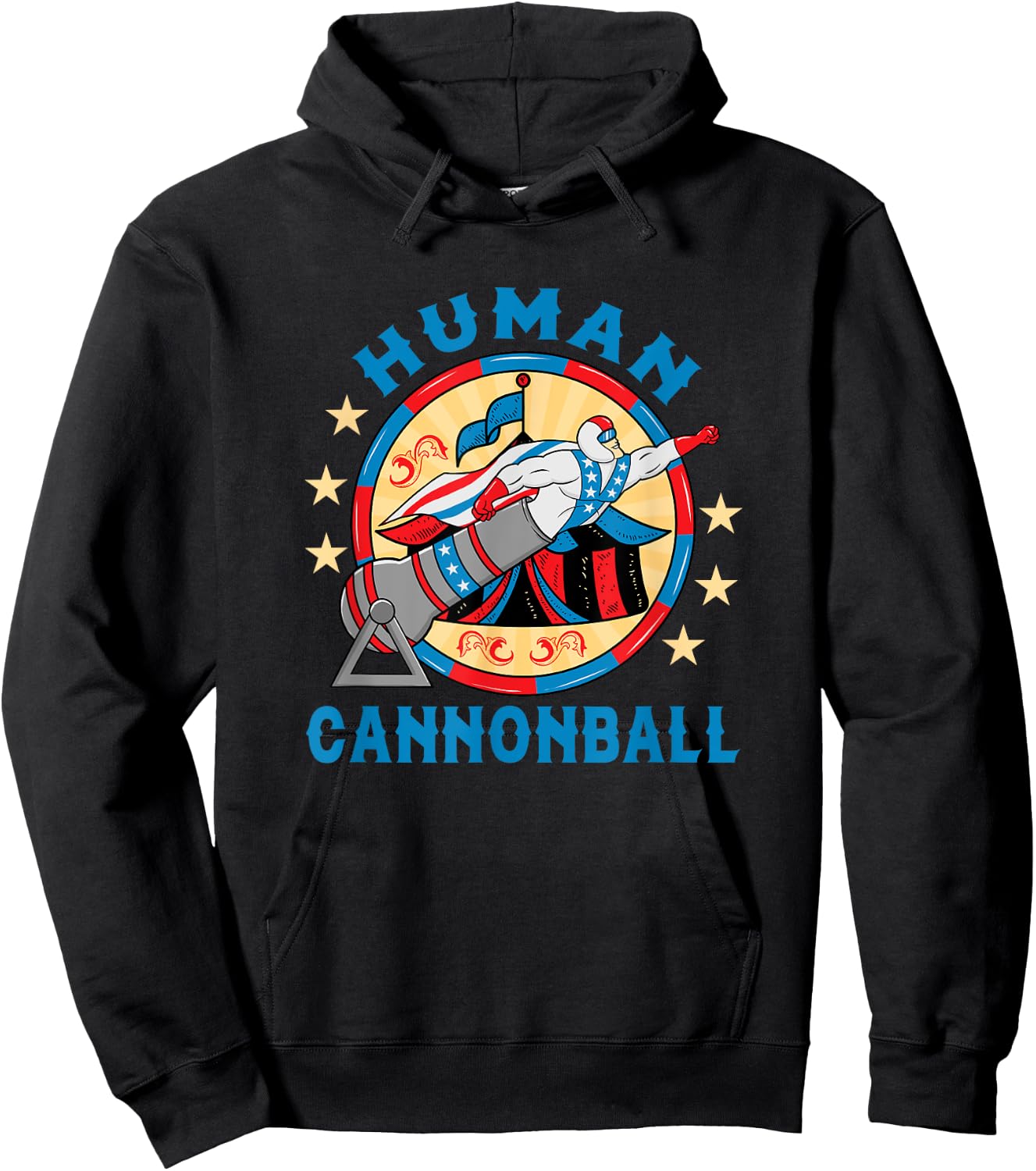 Circus Shirt -Human Cannonball Costume - Human Cannonball Hoodie - Hoodie | Black