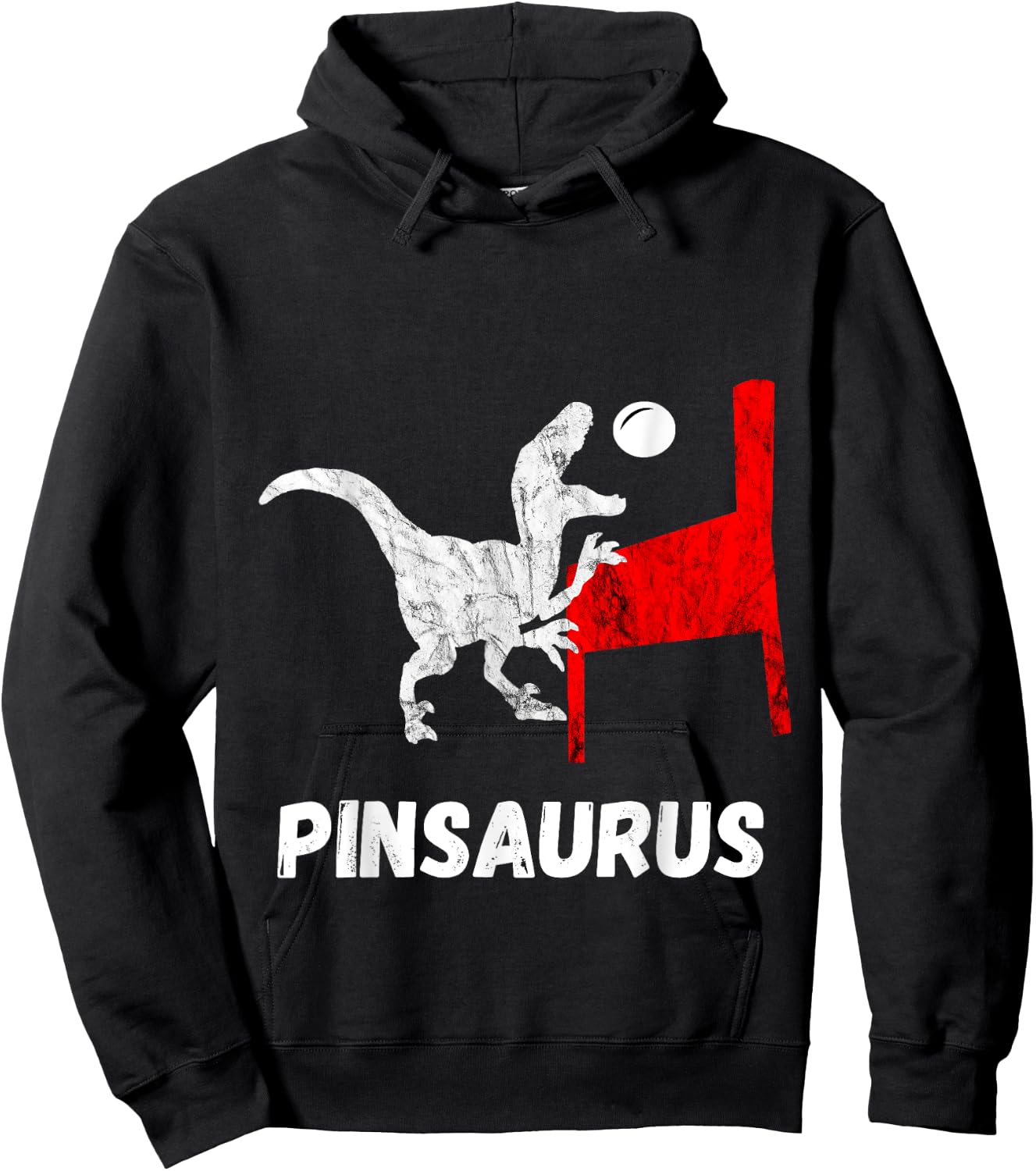 Dinosaurs Pinball Gamer Trex Pinball Machine Flipping Hoodie - Hoodie | Black