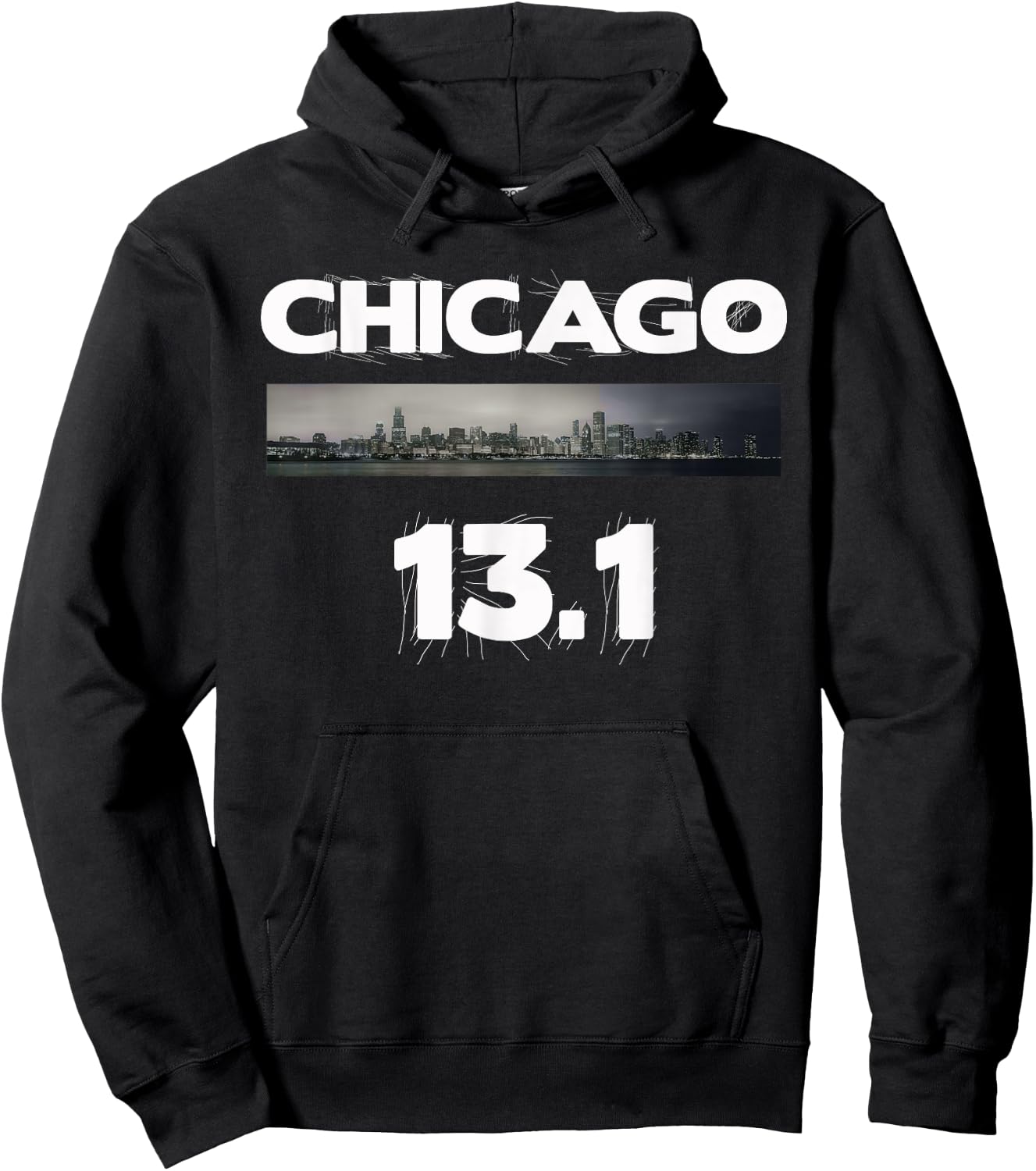 Chicago 13.1 miles Half Marathon Runner Running Hoodie - Hoodie | Black