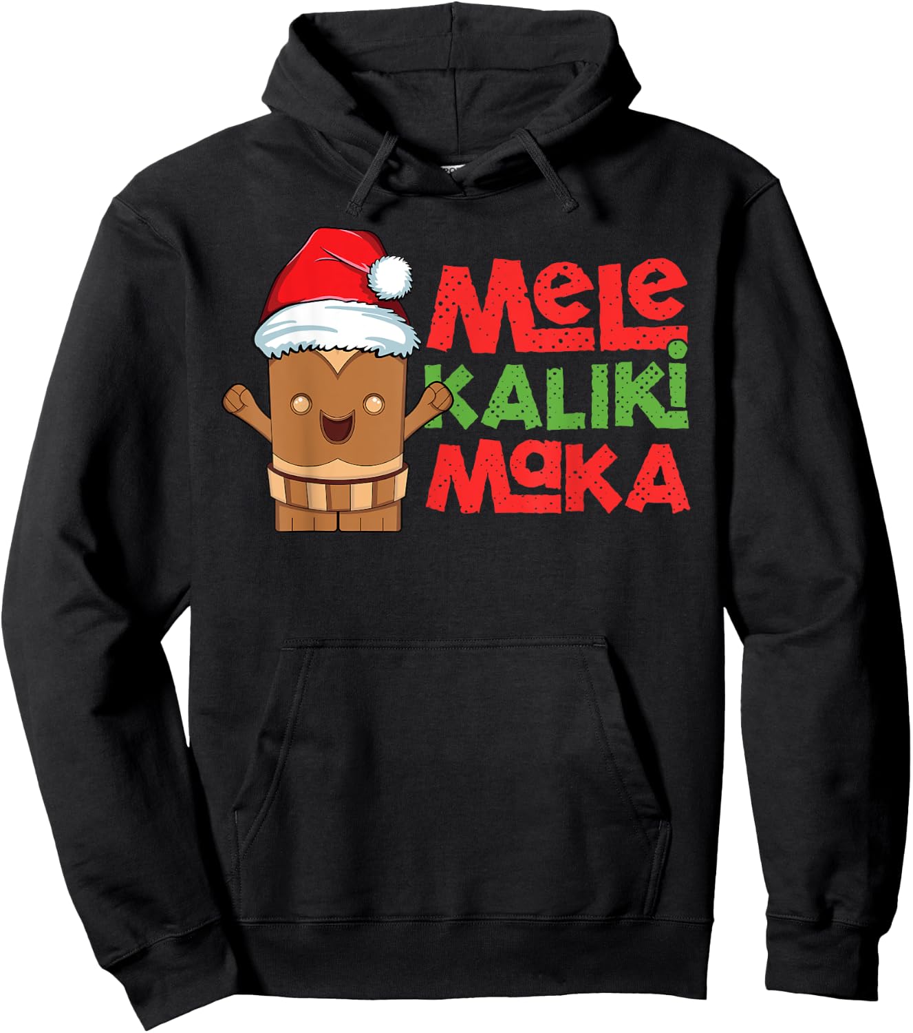 Mele Kalikimaka Hawaiian Christmas Tiki Hawaii Kids Boys Hoodie - Hoodie | Black