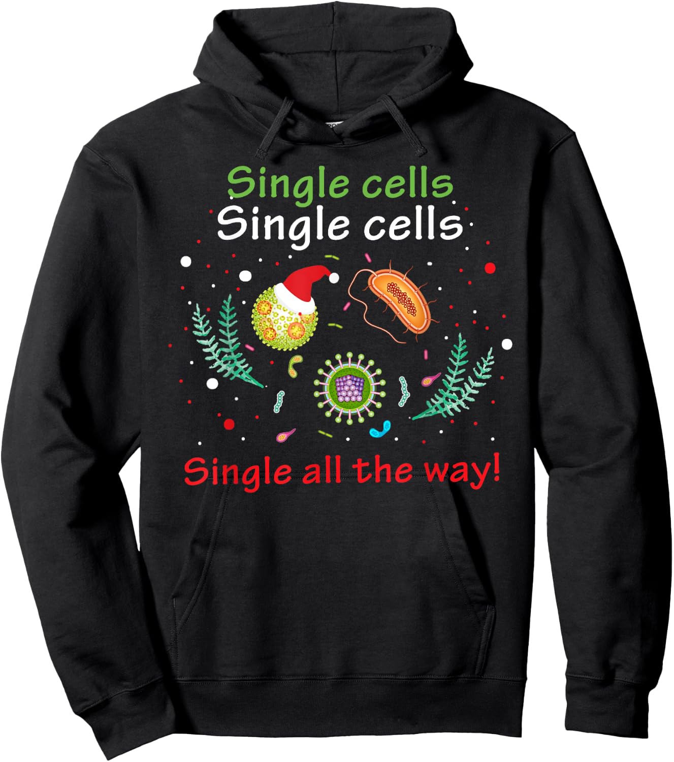 Single Cells Single Cells Science Biology Christmas Hoodie - Hoodie | Black