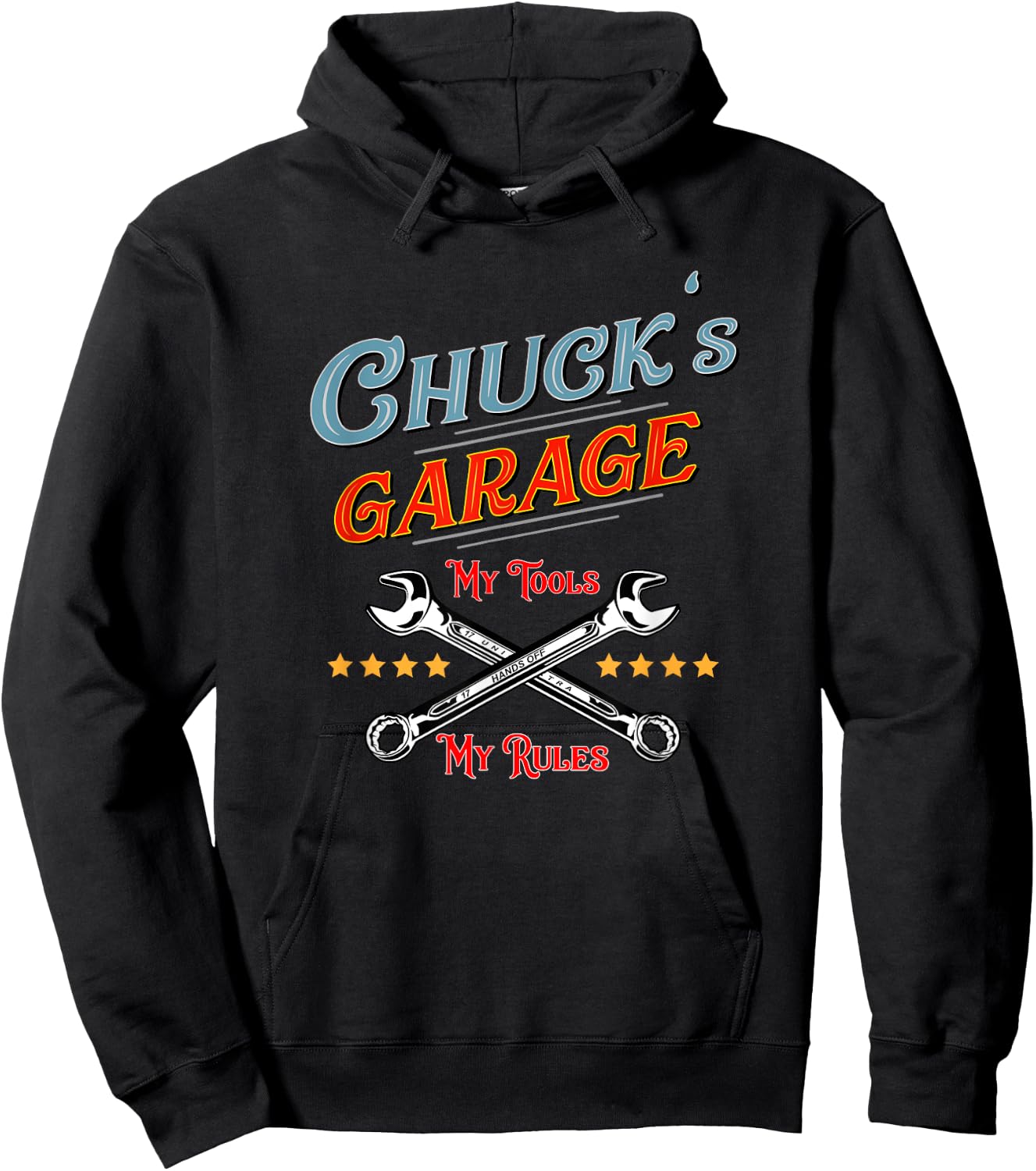 Chuck's Garage funny design Hoodie - Hoodie | Black