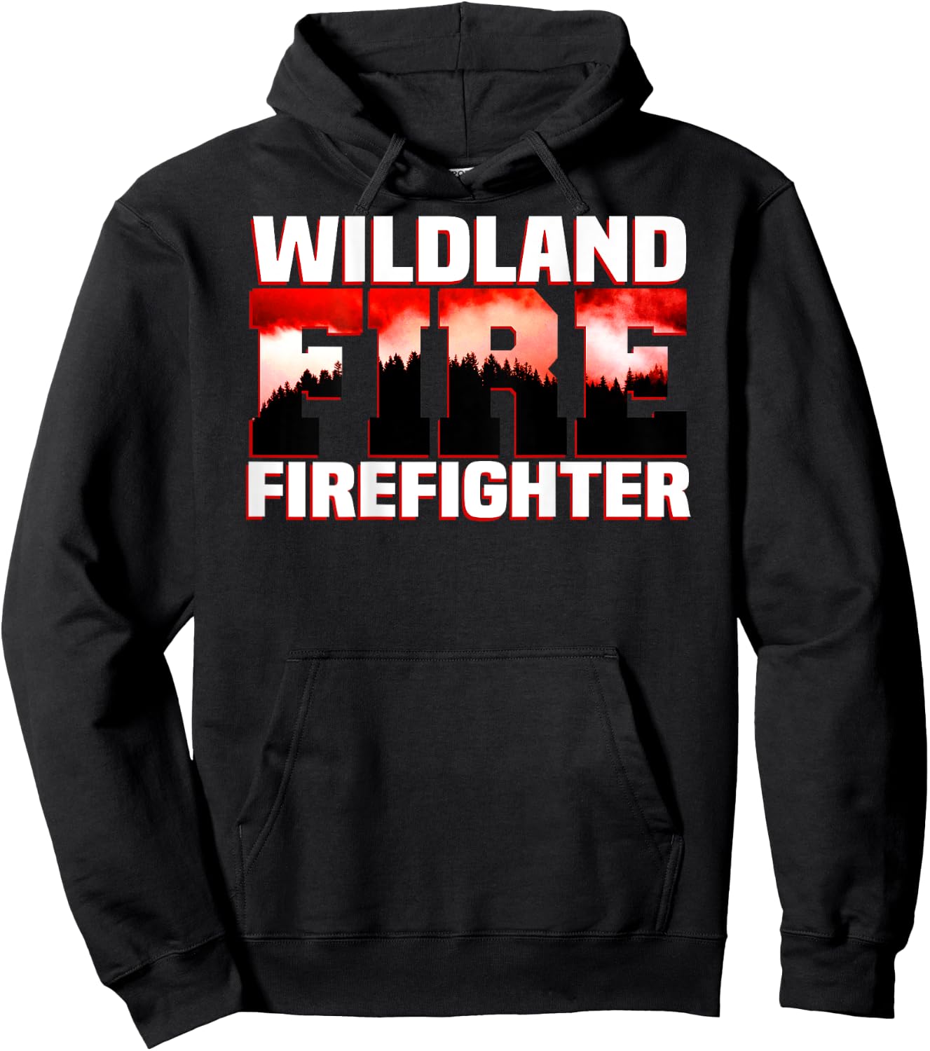 Wildland Fire Rescue Department Firefighters Firemen Uniform Hoodie - Hoodie | Black