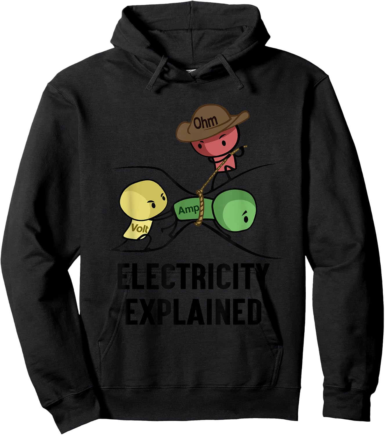 Electricity Explained Physics Nerd Gift I Teacher School Hoodie - Hoodie | Black