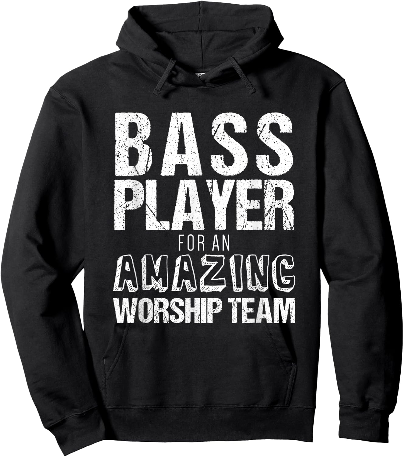 Christian Bass Guitar Shirt | Bass Player Amazing Worship Hoodie - Hoodie | Black