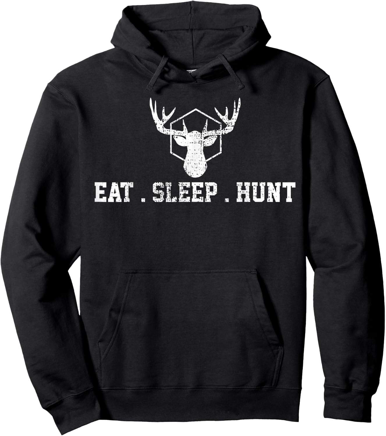 Hunt Hunting Gift Eat Sleep Hunt Repeat Deer Hoodie - Hoodie | Black