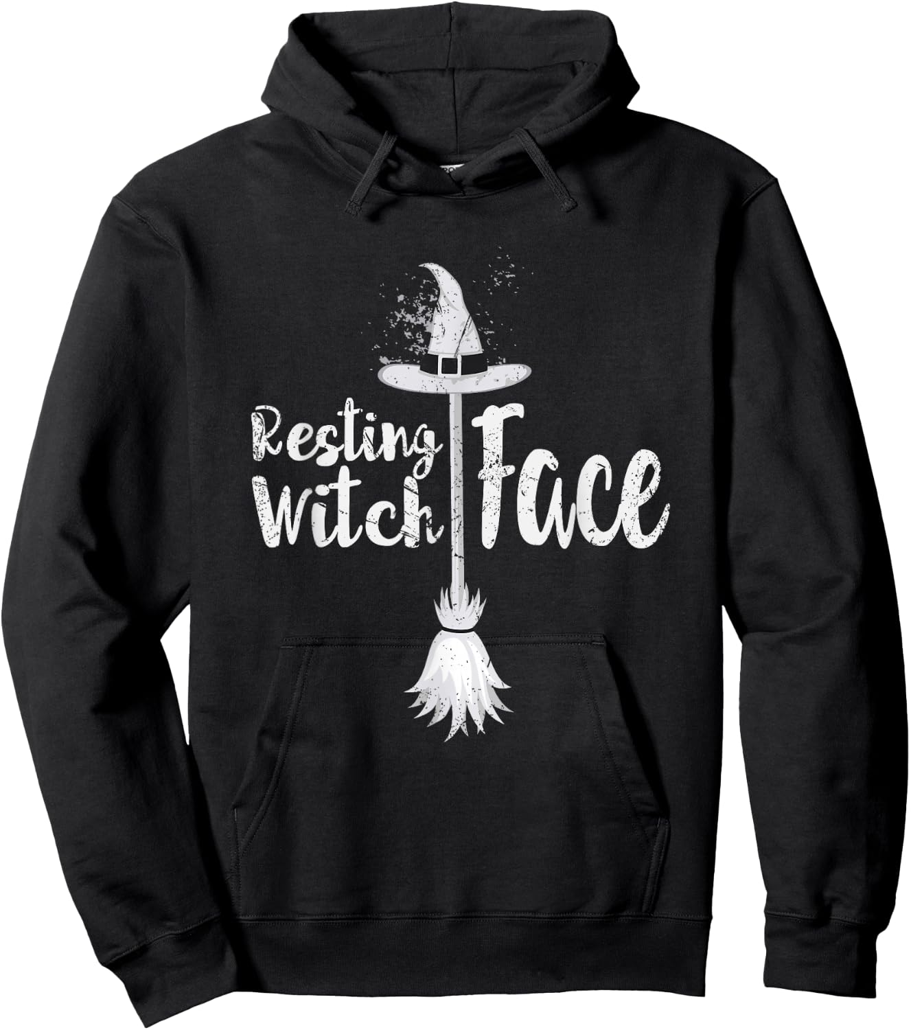 Resting Witch Face Shirt | Original Halloween Shirt Hoodie - Hoodie | Black