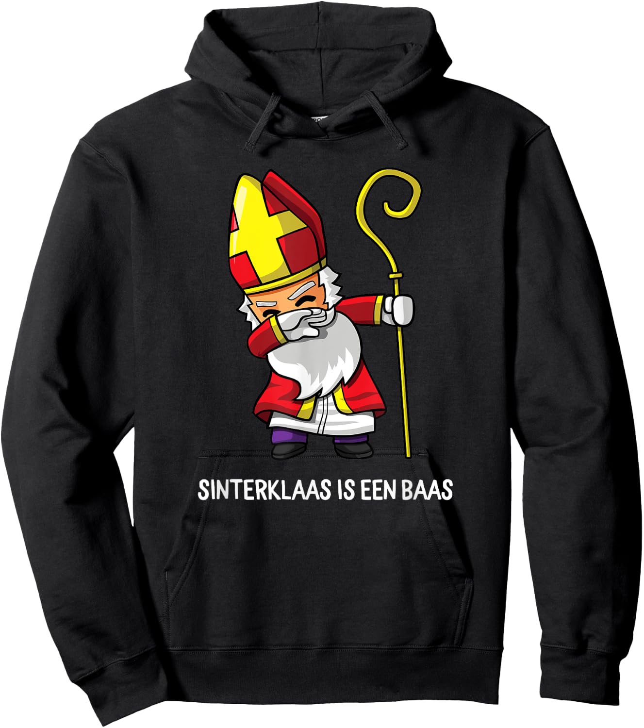 Dabbing Sinterklaas Is Een Baas Dutch Holiday Sint Hoodie - Hoodie | Black