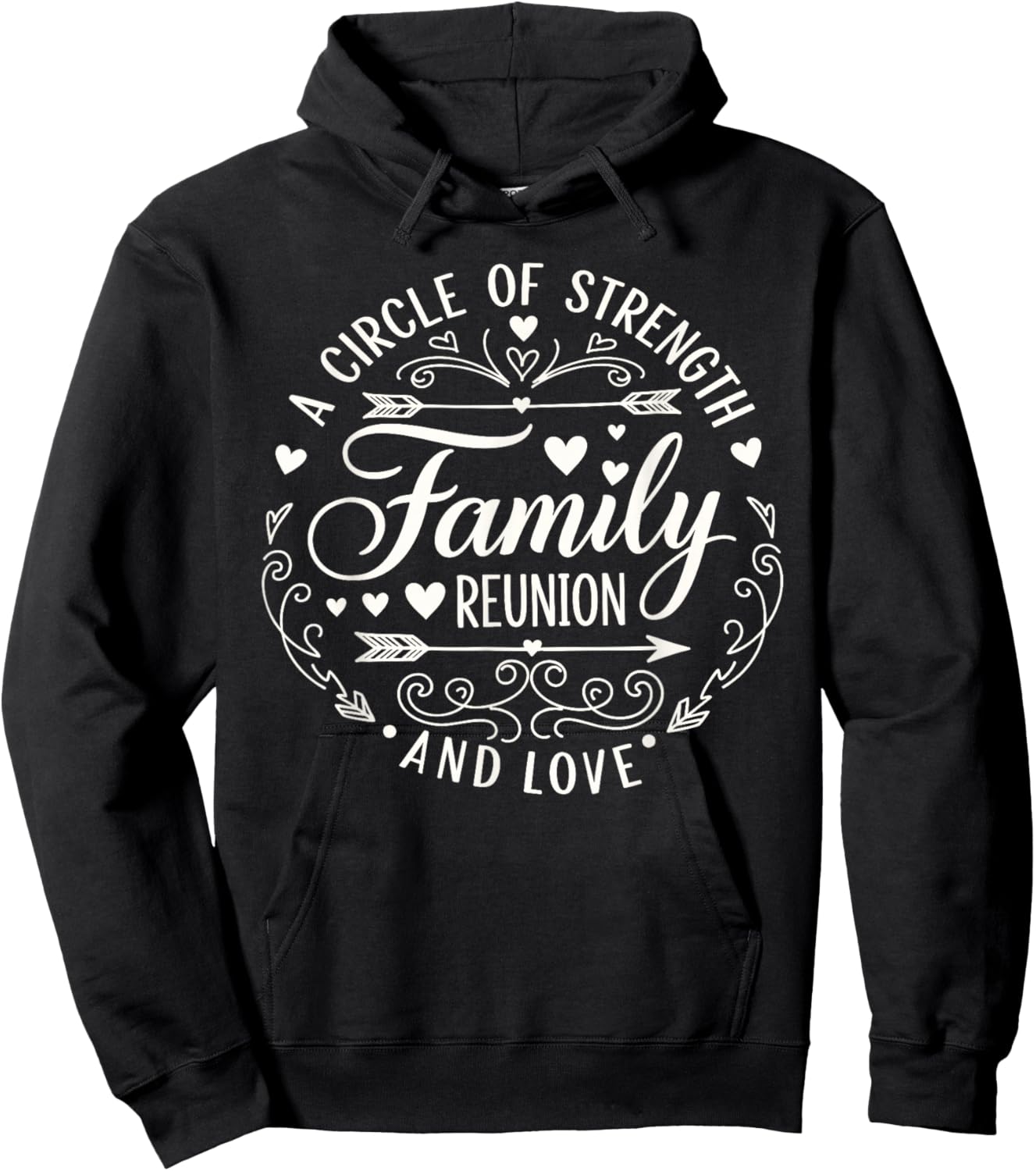 Family Reunion 2026 Circle of Strength Matching Cousins Crew Hoodie - Hoodie | Black