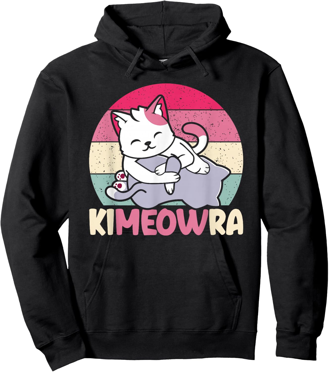 Cute Kimeowra | Funny Brazilian Jiu Jitsu BJJ Cat MMA Hoodie - Hoodie | Black