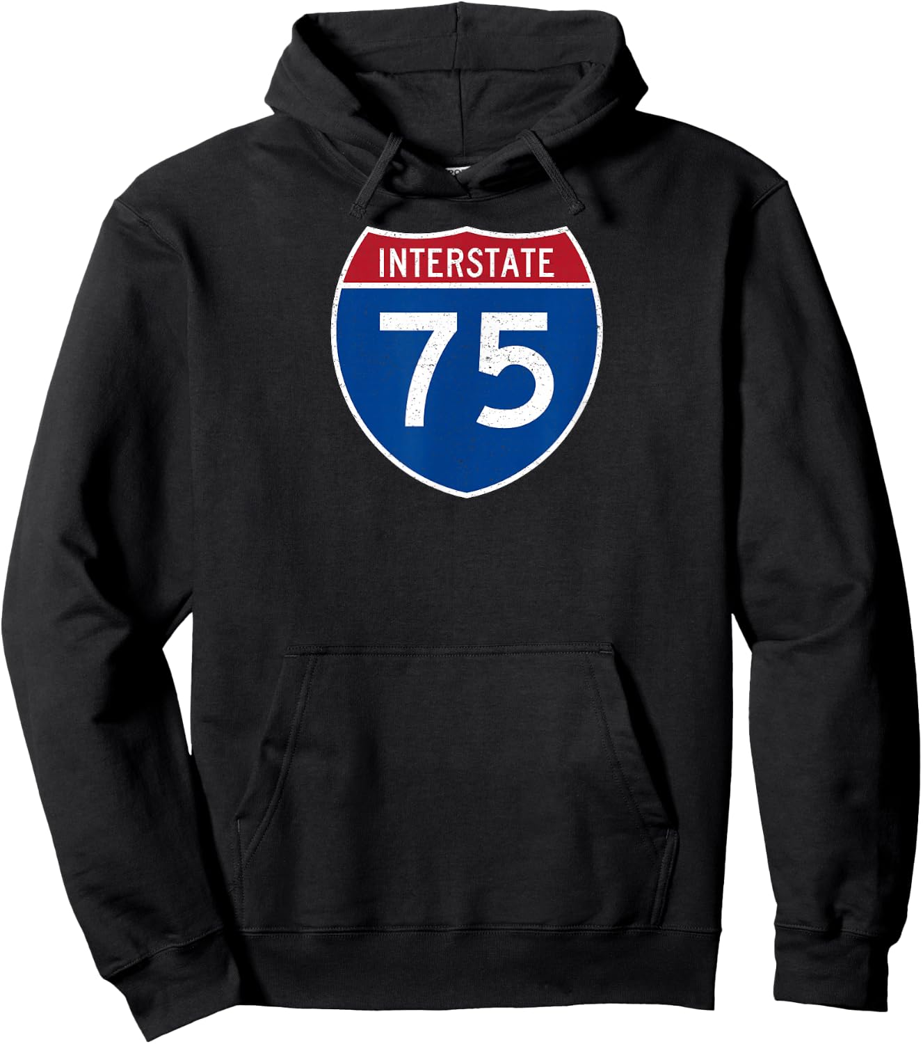 I-75 Interstate Road Trip 75th Birthday Vintage Hoodie - Hoodie | Black