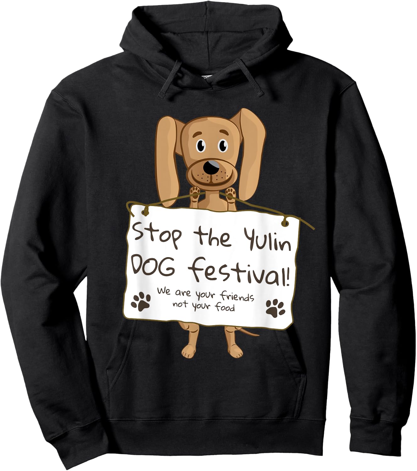 Stop the Yulin Dog Festival Hoodie - Hoodie | Black