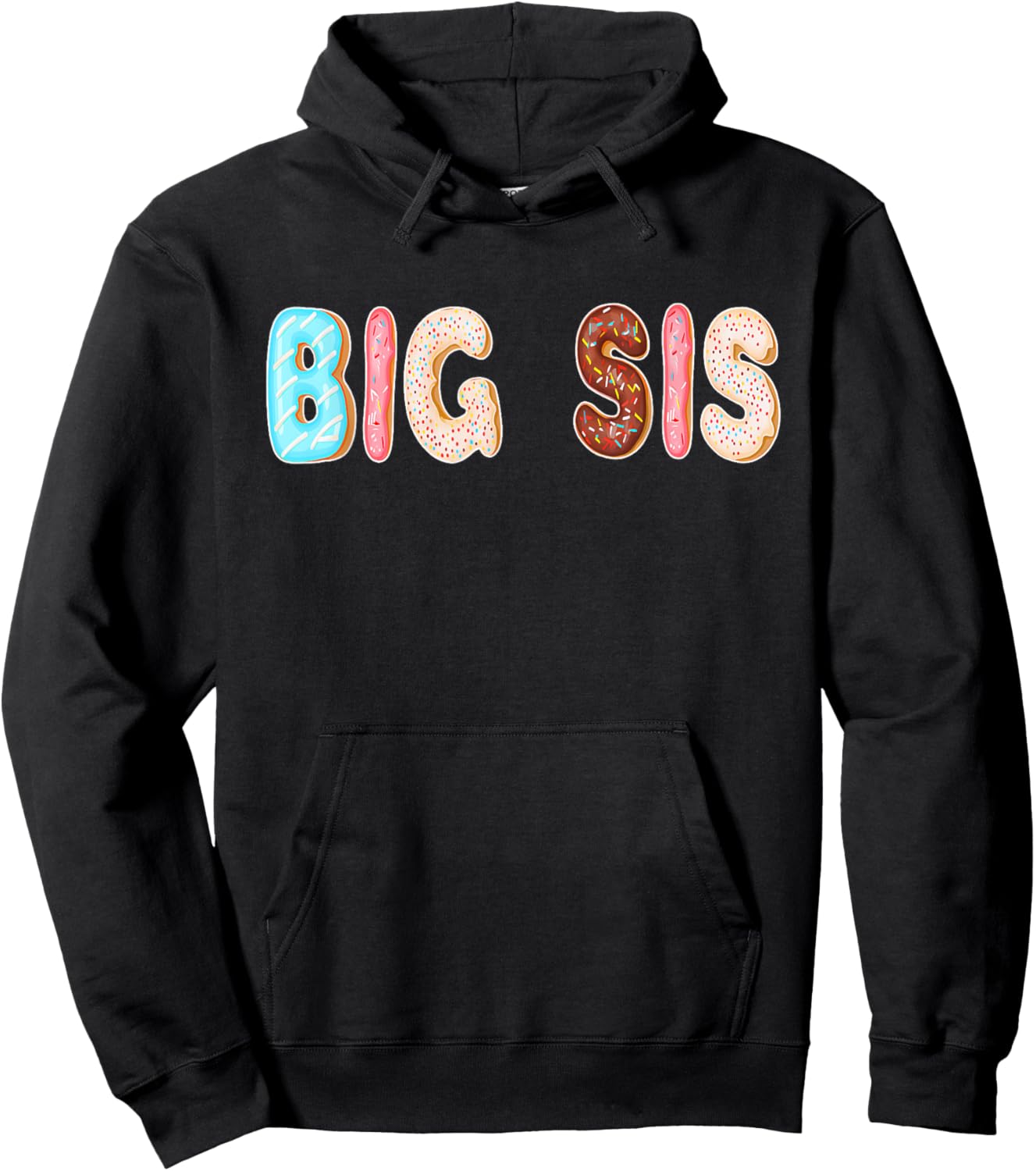 Sprinkle Donut Sister Big Sis Halloween Costume Hoodie - Hoodie | Black