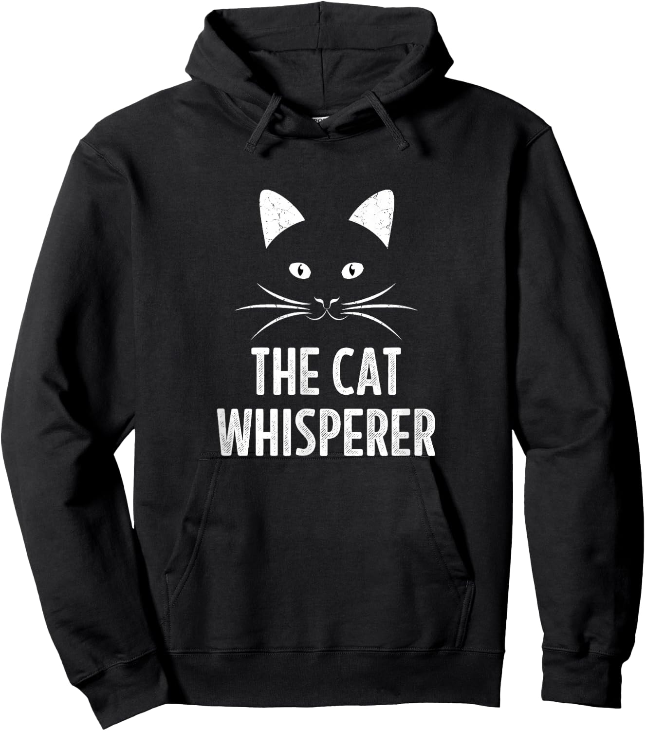 The Cat Whisperer - Vintage Style Hoodie - Hoodie | Black
