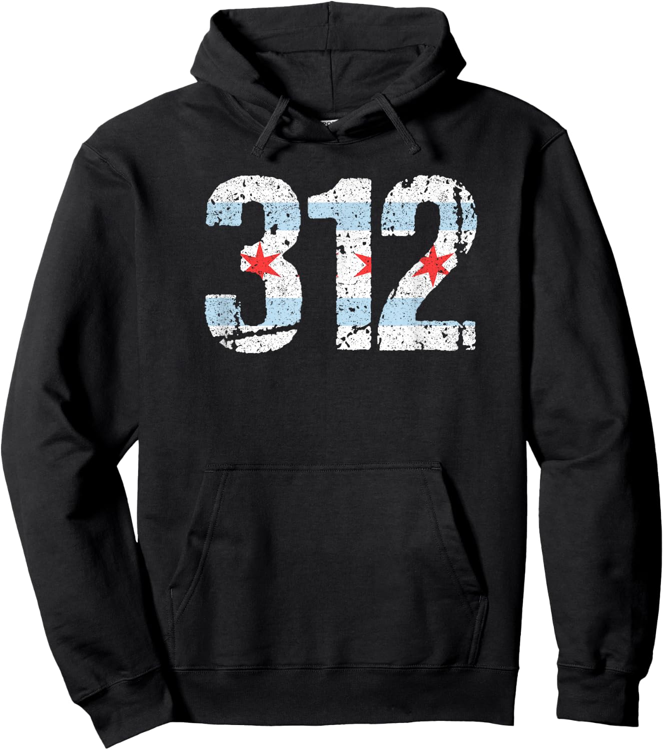 Chicago Shirt Chicago 312 Flag Area Code T Shirt City Pride Hoodie - Hoodie | Black