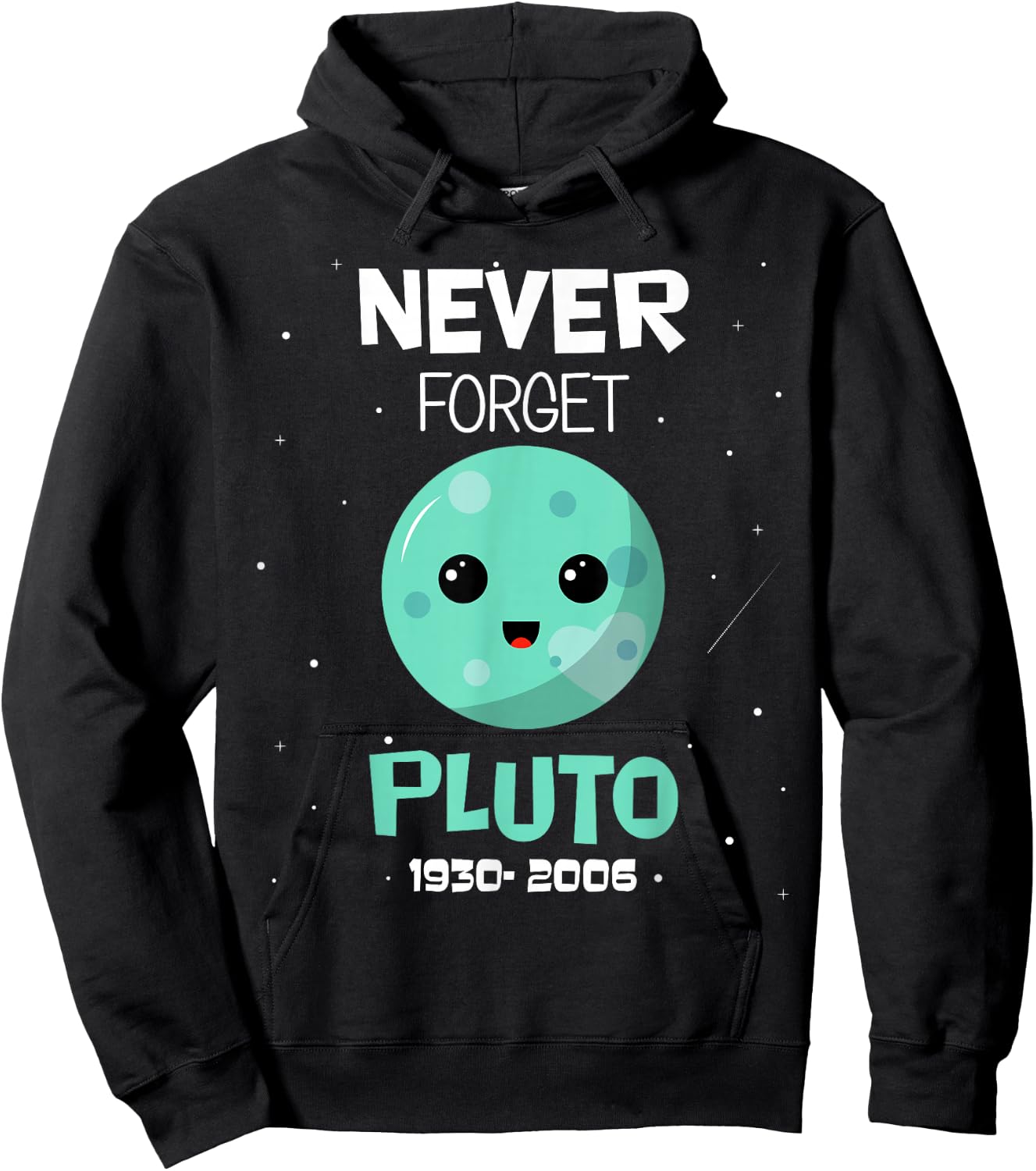 Pluto Never Forget 1930-2006 Space Science Astronomy kids Hoodie - Hoodie | Black