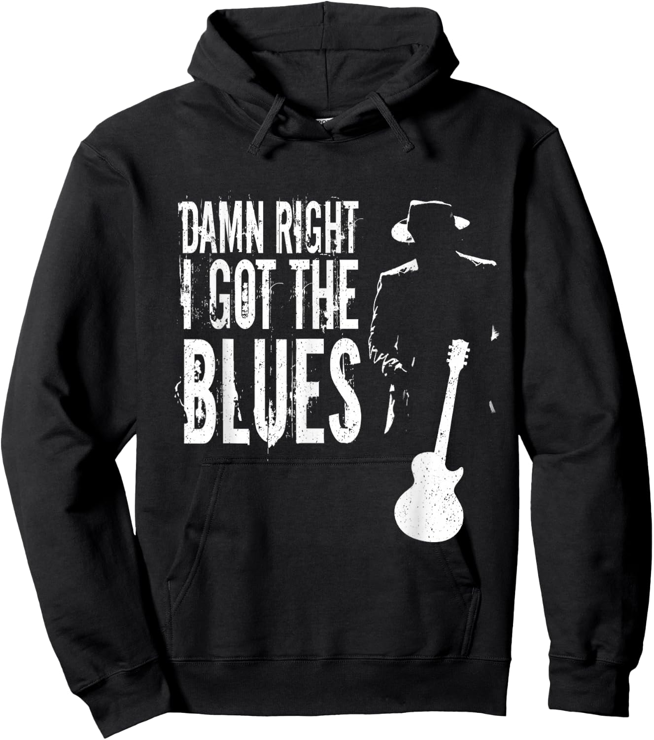 Damn Right I Got The Blues Hoodie - Hoodie | Black