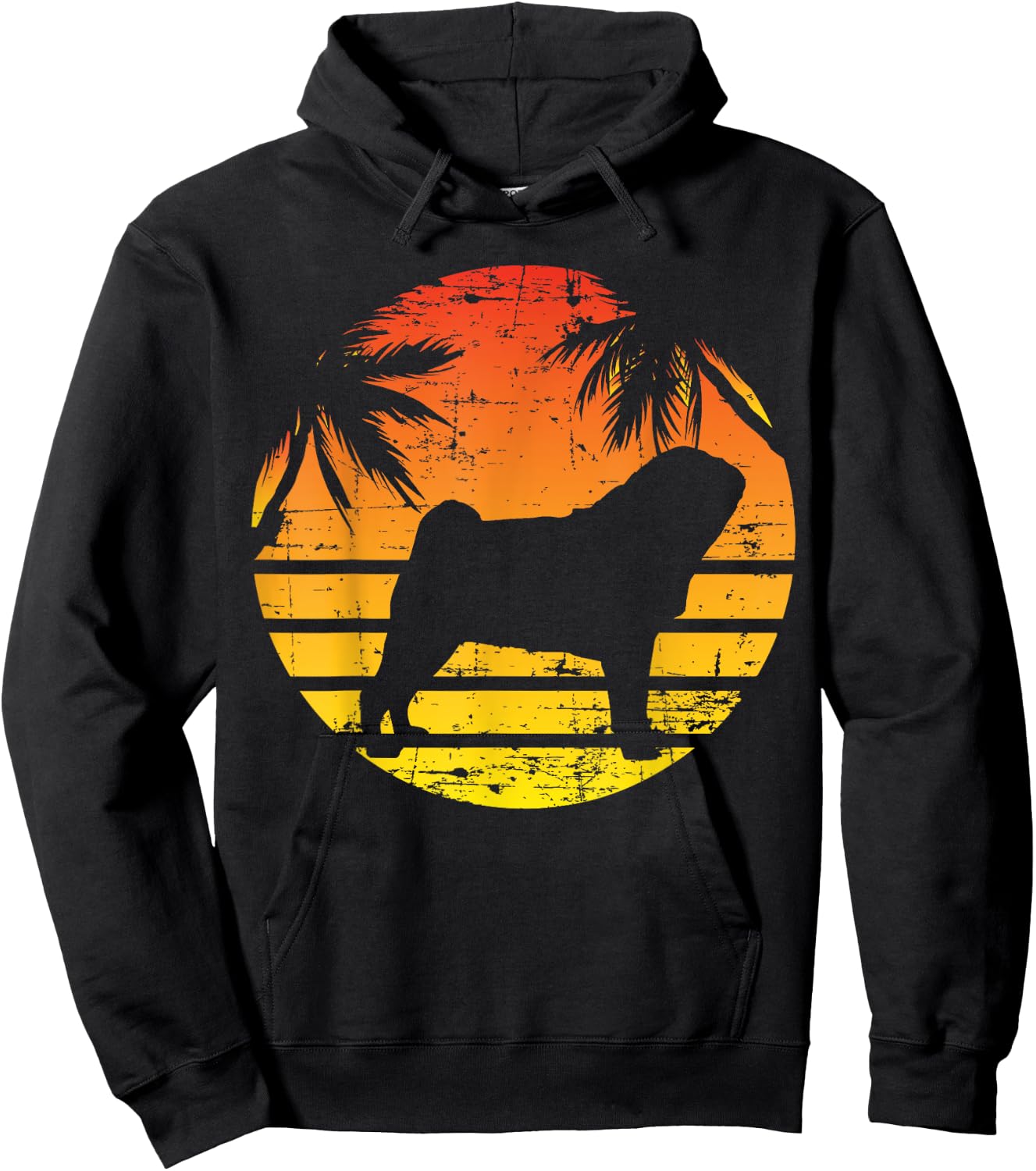 Pug Puggie-Dog Women Kids Hoodie - Hoodie | Black