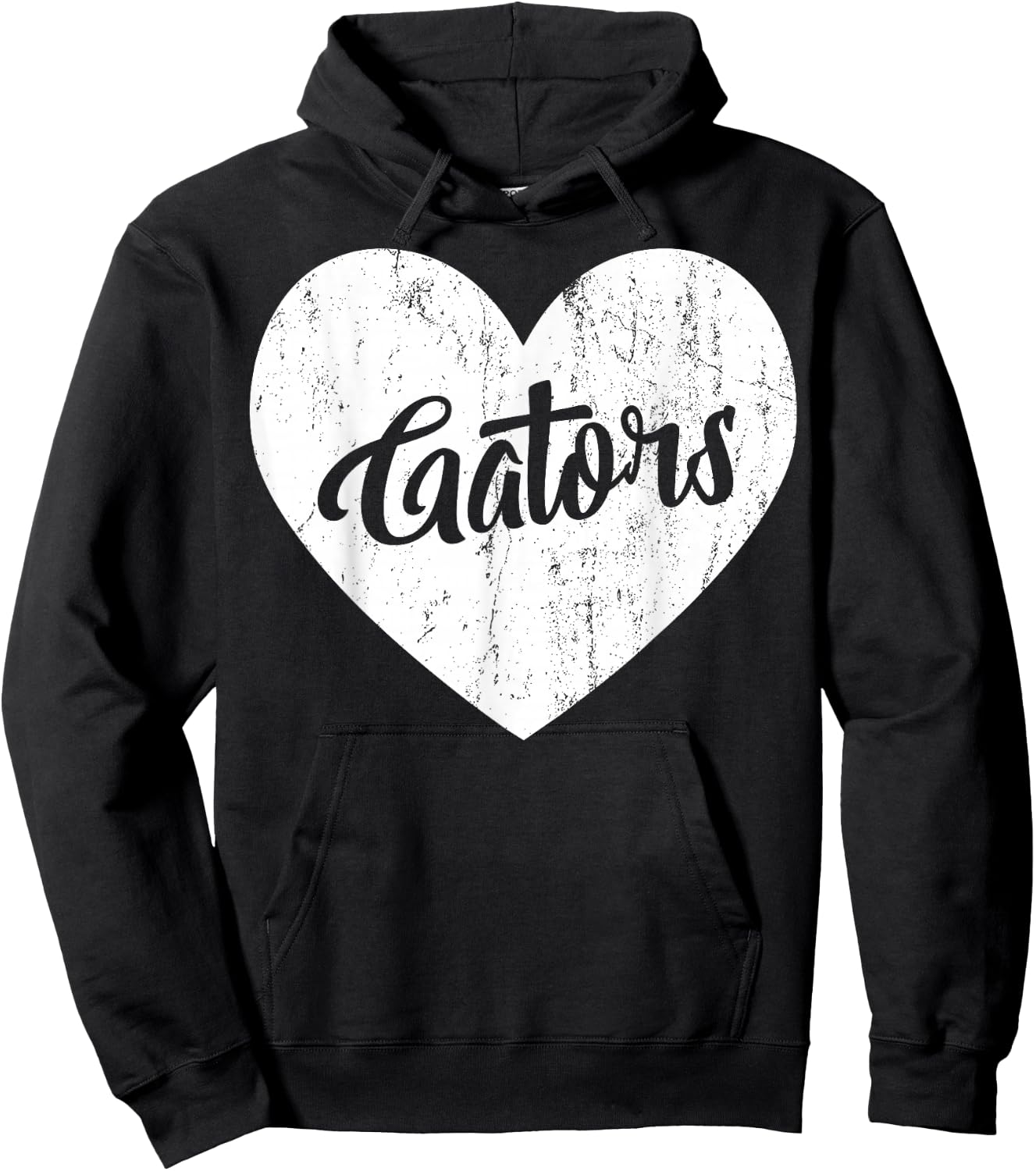 Gators School Sports Fan Team Spirit Mascot Heart Gift Hoodie - Hoodie | Black