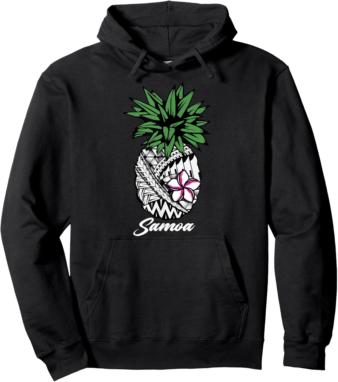 Samoa Samoan tribal pineapple shirt Hoodie - Hoodie | Black