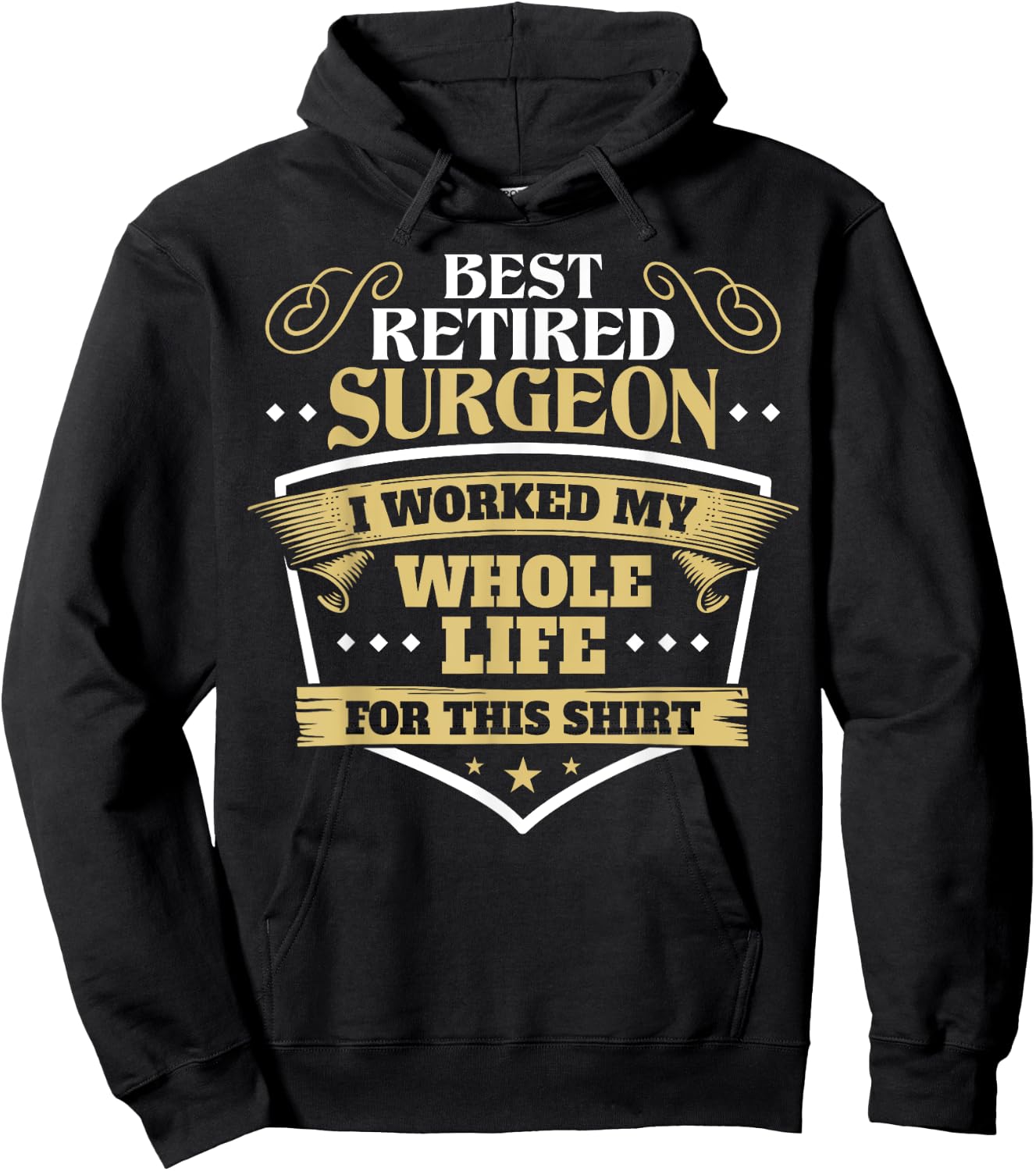 Best Retired Surgeon Gift & Women Hoodie - Hoodie | Black