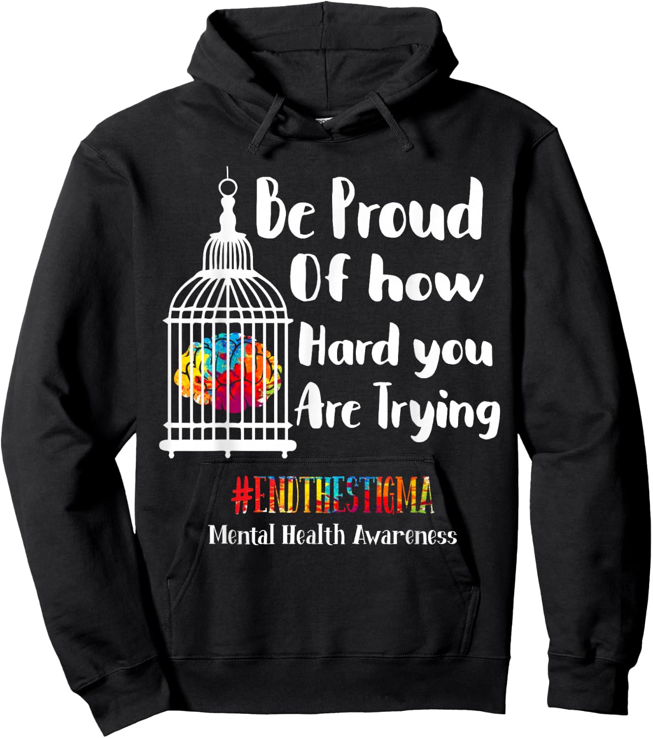Mental Health Matters End The Stigma Mental Health Awareness Hoodie - Hoodie | Black