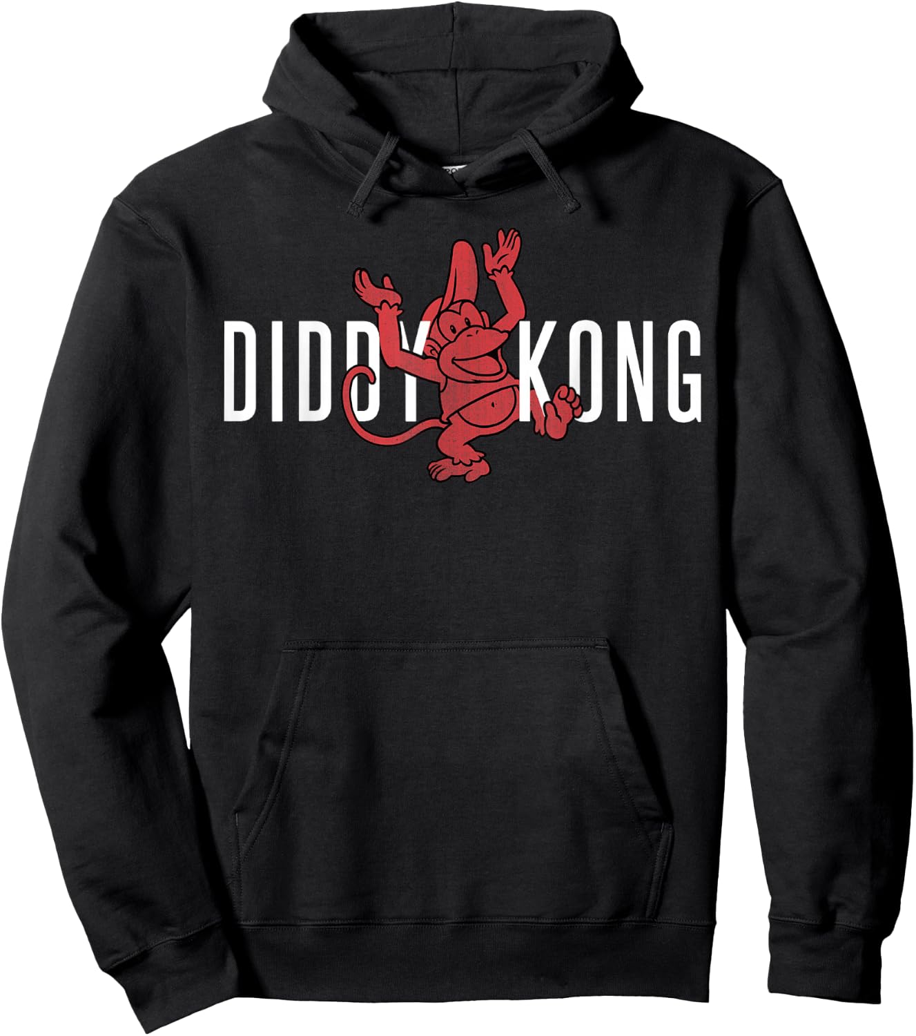 Nintendo Donkey Kong Diddy Kong Happy Logo Hoodie - Hoodie | Black