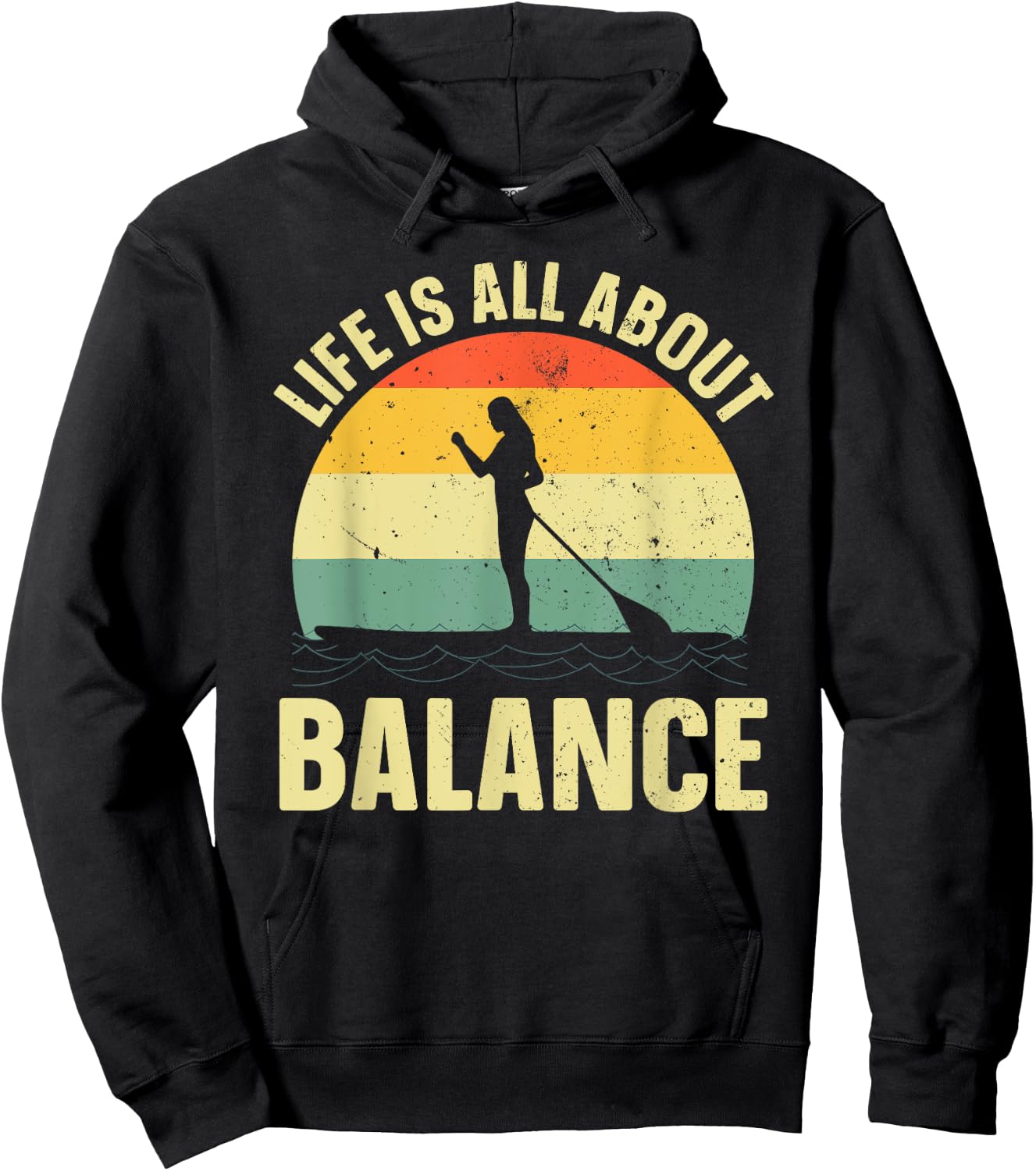 Paddleboard Art Women Paddleboarding Paddle Board Hoodie - Hoodie | Black