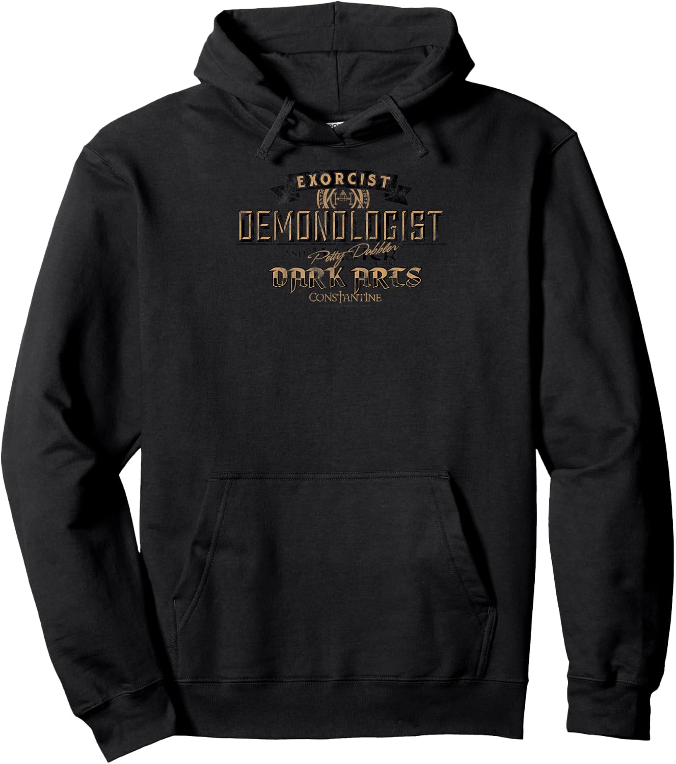 DC Comics Constantine Demonologist -Adults & Kids , Grey, Small, Short Sleeve, Classic Fit Hoodie - Hoodie | Black