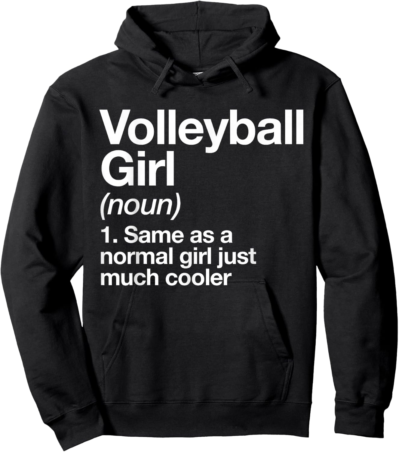 Volleyball Girl Definition Funny & Sassy Sports Hoodie - Hoodie | Black