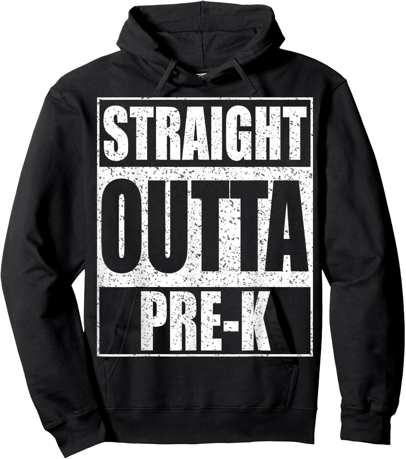 Straight Outta Pre-K Shirt Preschool Boy Girl Graduation Hoodie - Hoodie | Black